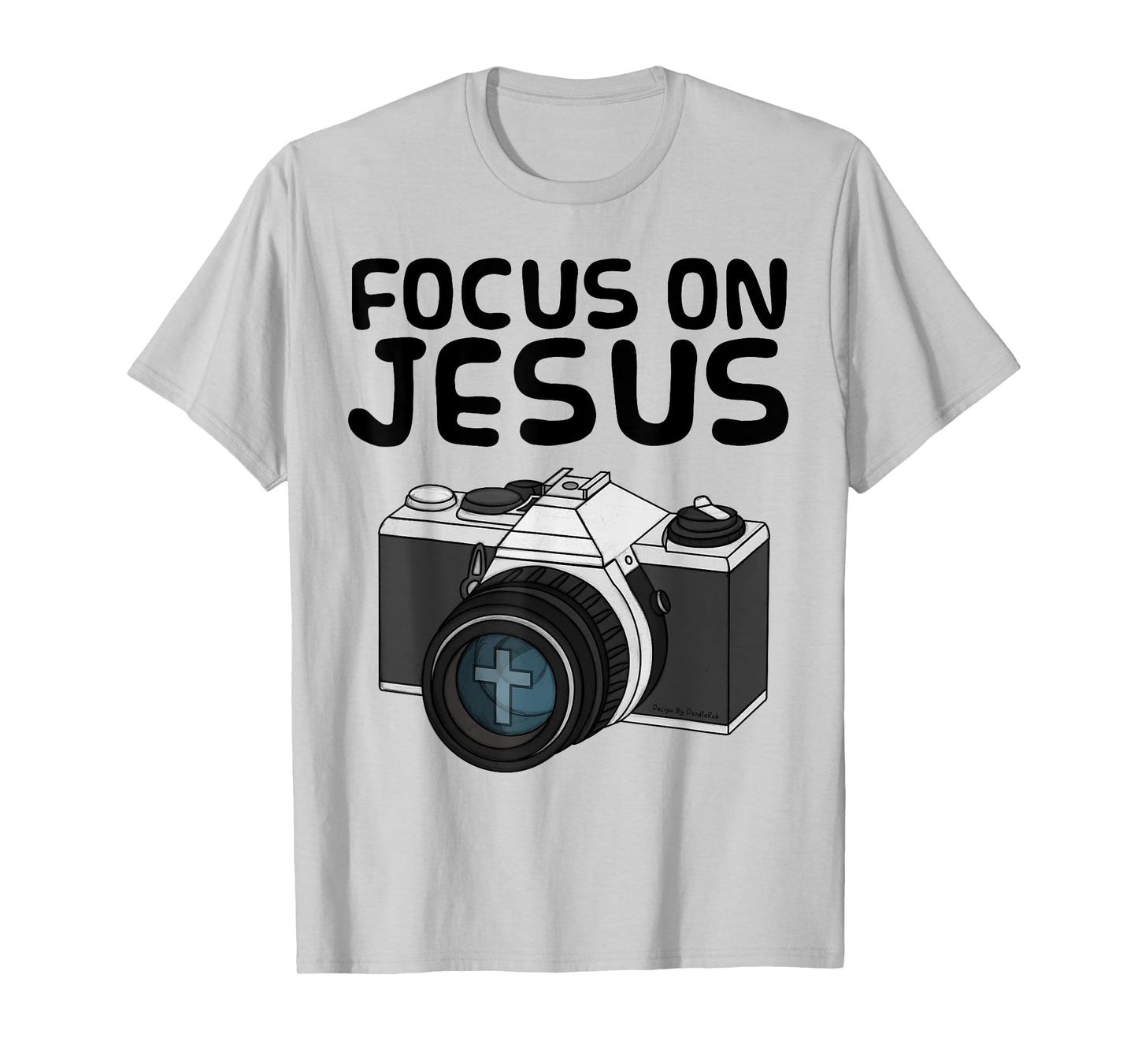 Focus On Jesus, Christian Photographer, Retro Camera Church T-Shirt