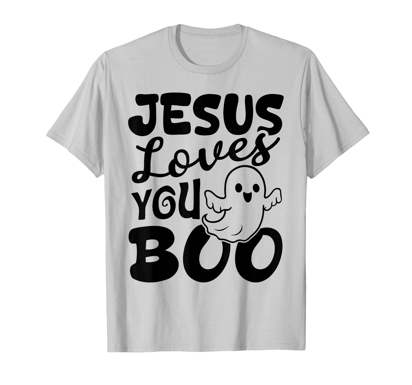 Jesus Loves You Boo Christian Halloween Ghost Funny T-Shirt