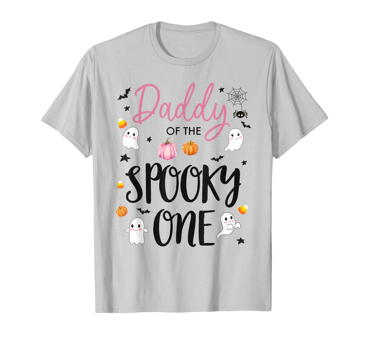 Daddy of The Spooky One Girl 1st Birthday Pink Halloween T-Shirt