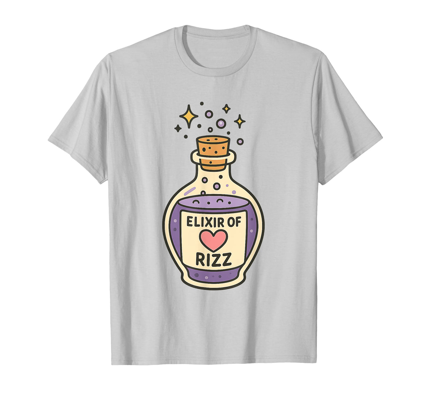Elixir of Rizz Funny Magic Potion Cute Gamer Slang Meme T-Shirt