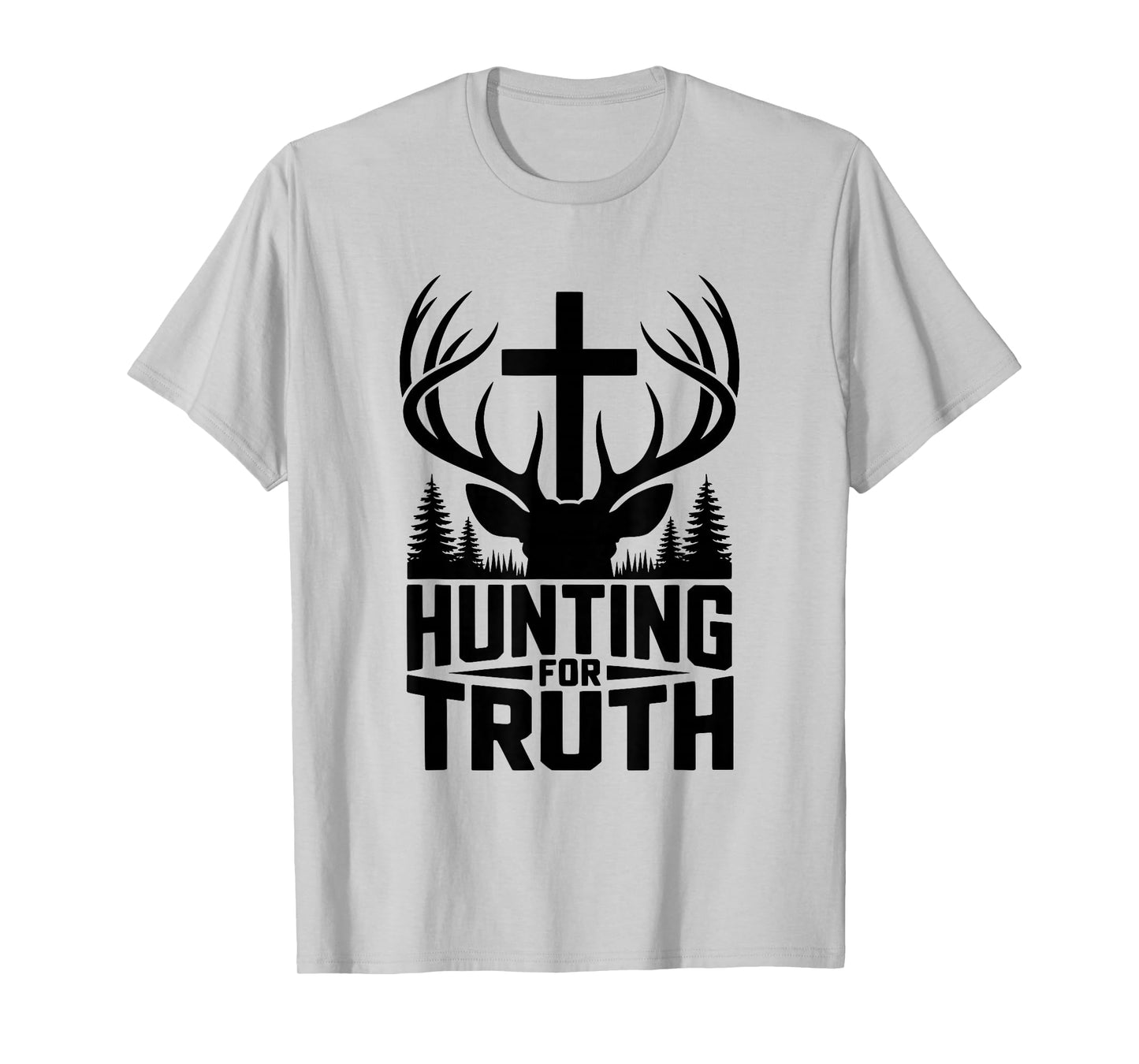Hunting for Truth Deer Antlers with Cross Christian Outdoors T-Shirt