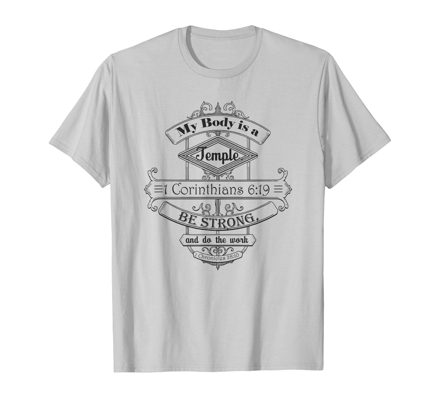 My Body is a Temple workout Inspirational Christian t-shirt T-Shirt
