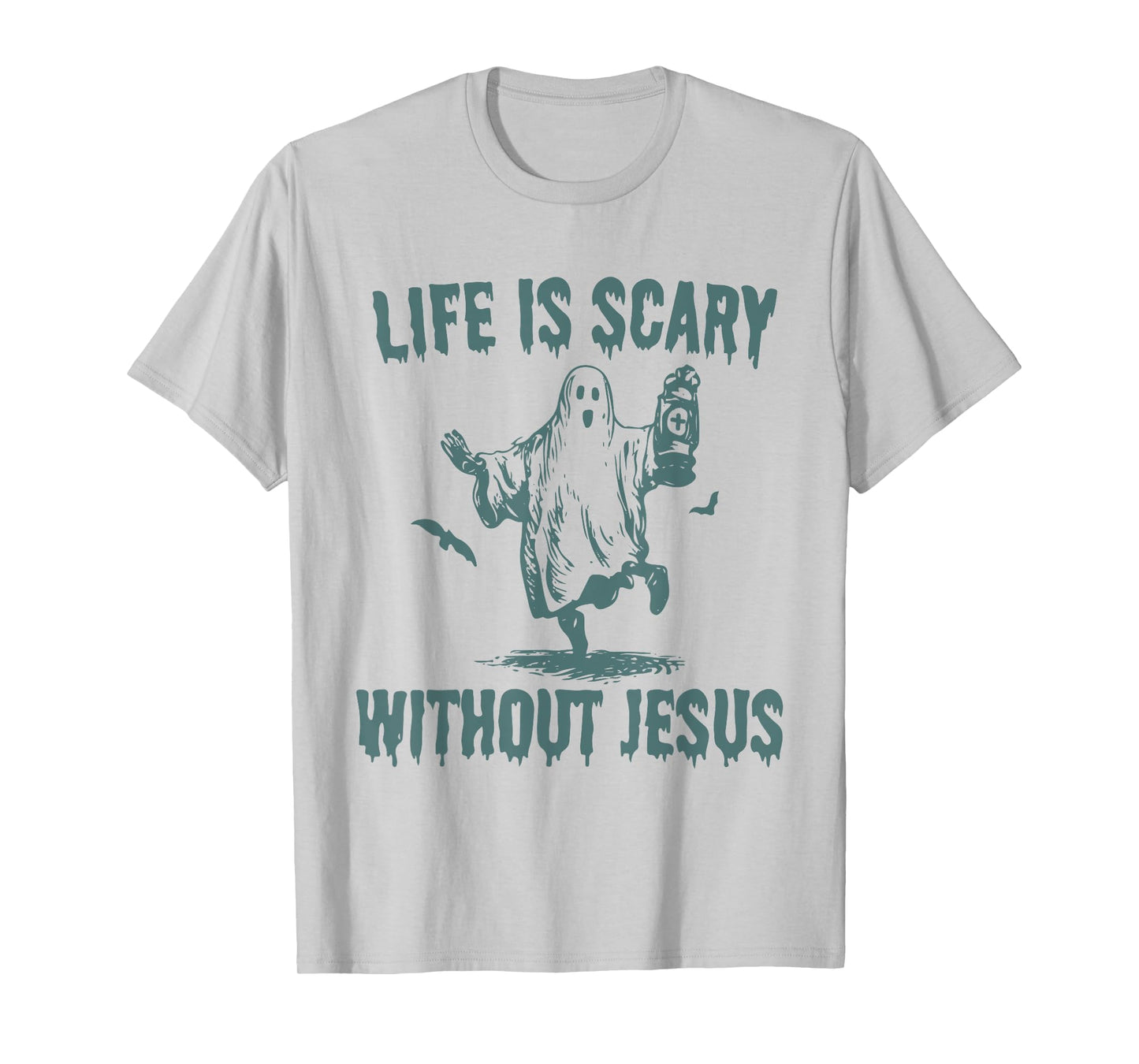 Spooky Life Is Scary Without Jesus Christian Halloween T-Shirt