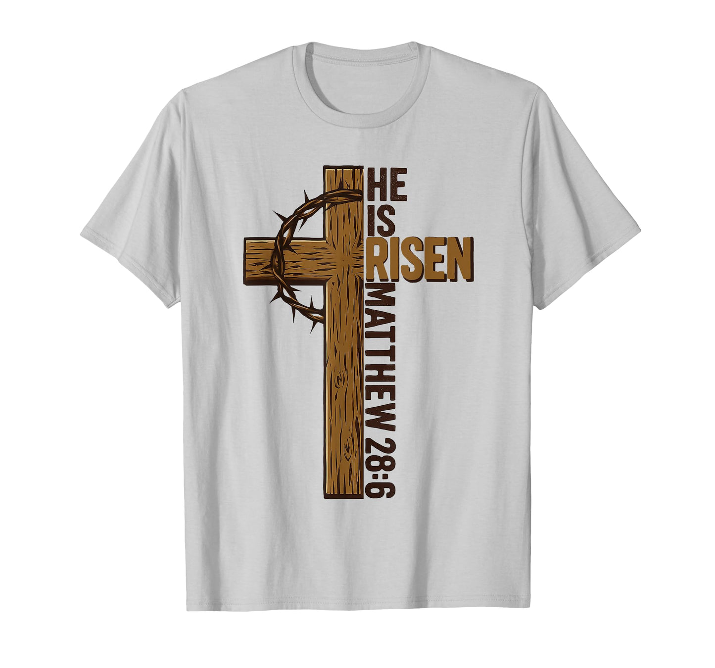 He Is Risen Easter Cross Christian Design family squad T-Shirt