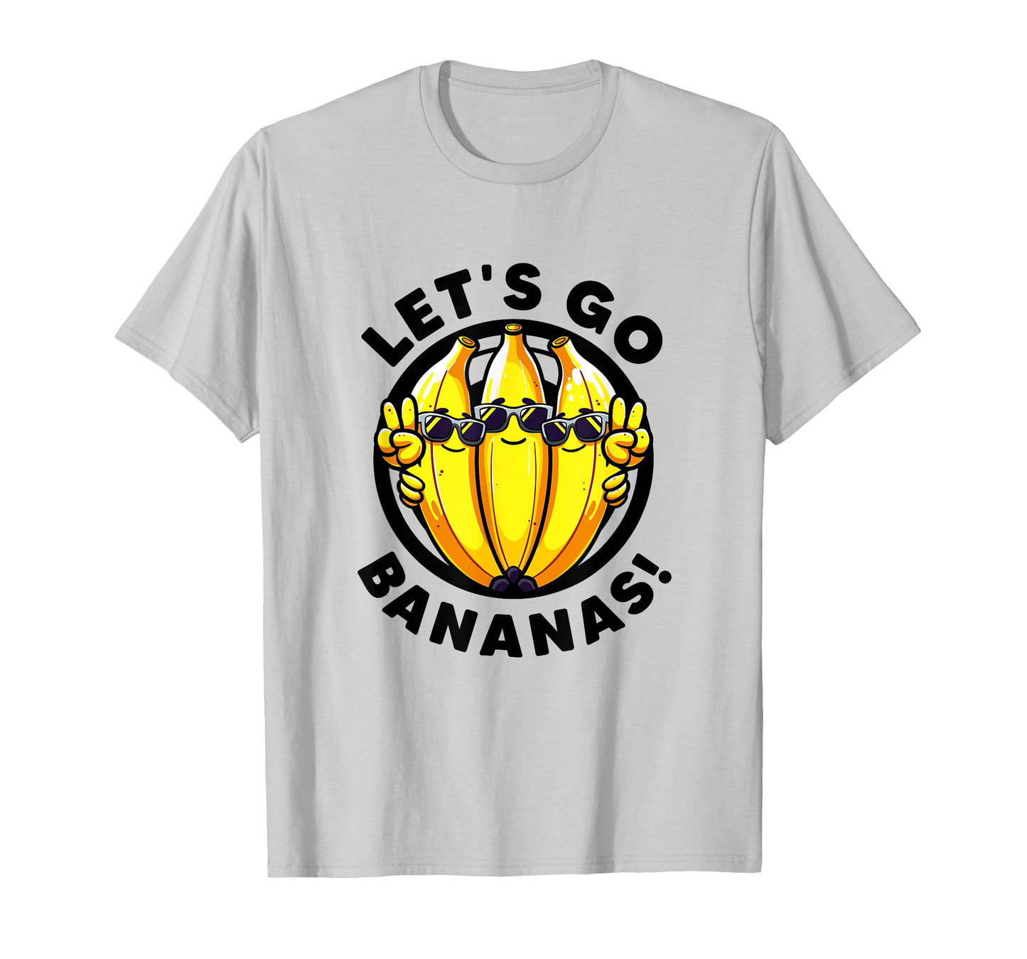 Lets Go Bananas Cute Yellow Banana Lover Fruit Funny Bananas T-Shirt