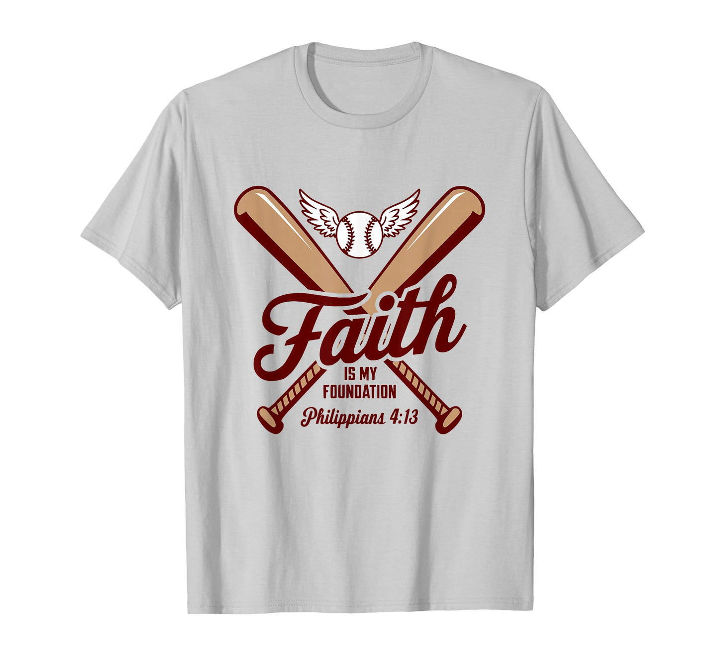 Christian Baseball Player Bible Verse Inspiration Sports T-Shirt