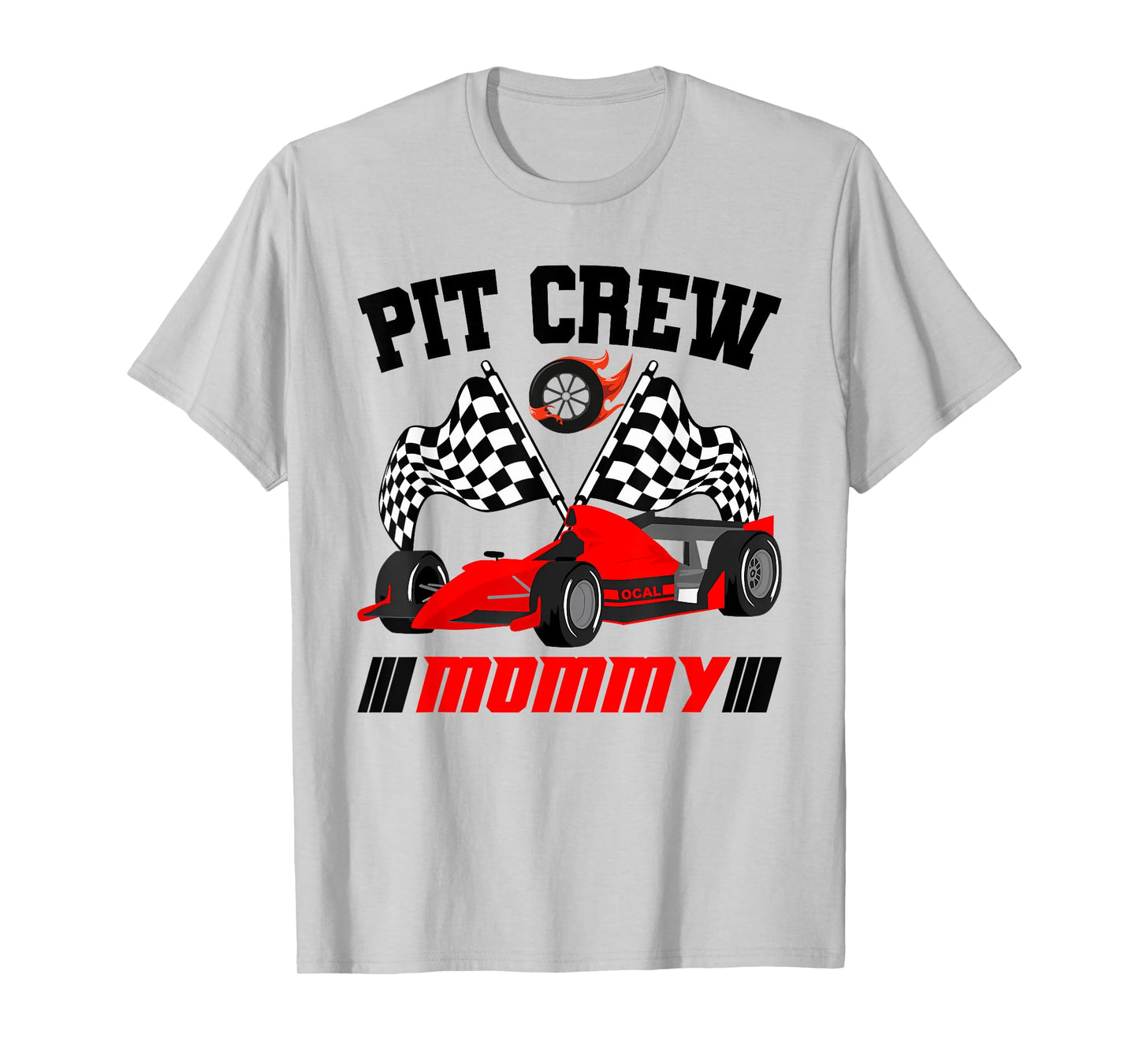 Mommy Pit Crew Race Birthday Party Racing Matching Family T-Shirt