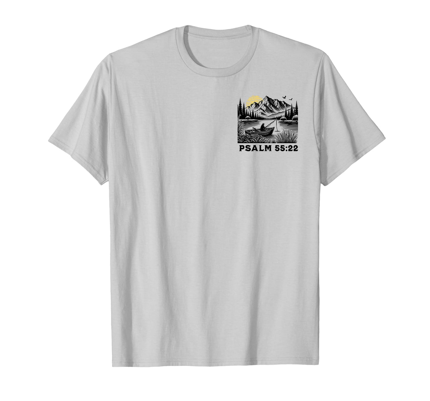 [2 Sided] Cast Your Cares On The Lord, Christian Fisherman T-Shirt