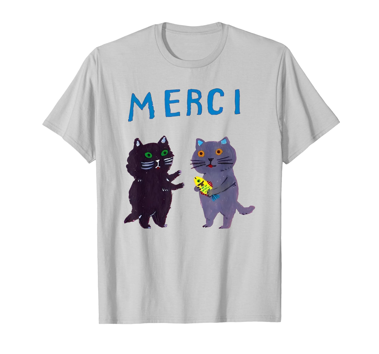 merci cat funny T-Shirt for Men Women