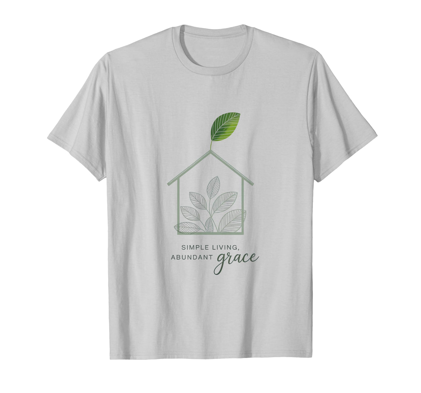 Simple Living Abundant Grace Christian Home Inspiration T-Shirt
