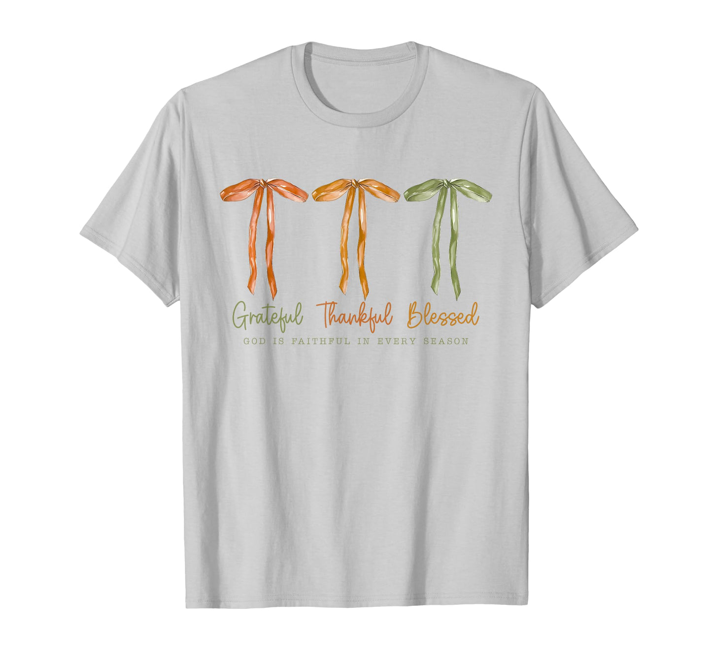 Grateful Thankful Blessed Thanksgiving Autumn for Kids Women T-Shirt