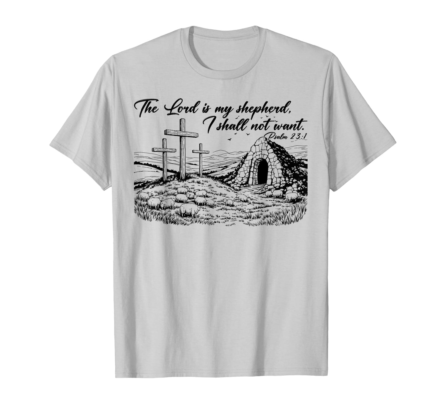 The Lord Is My Shepherd Jesus Christian Sheep Happy Easter T-Shirt