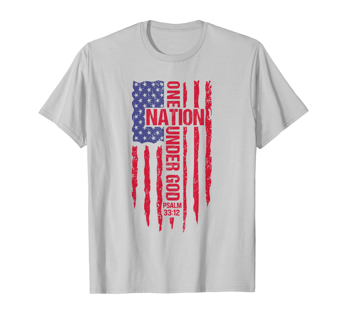 One Nation Under God American Flag Patriotic Christian T-Shirt
