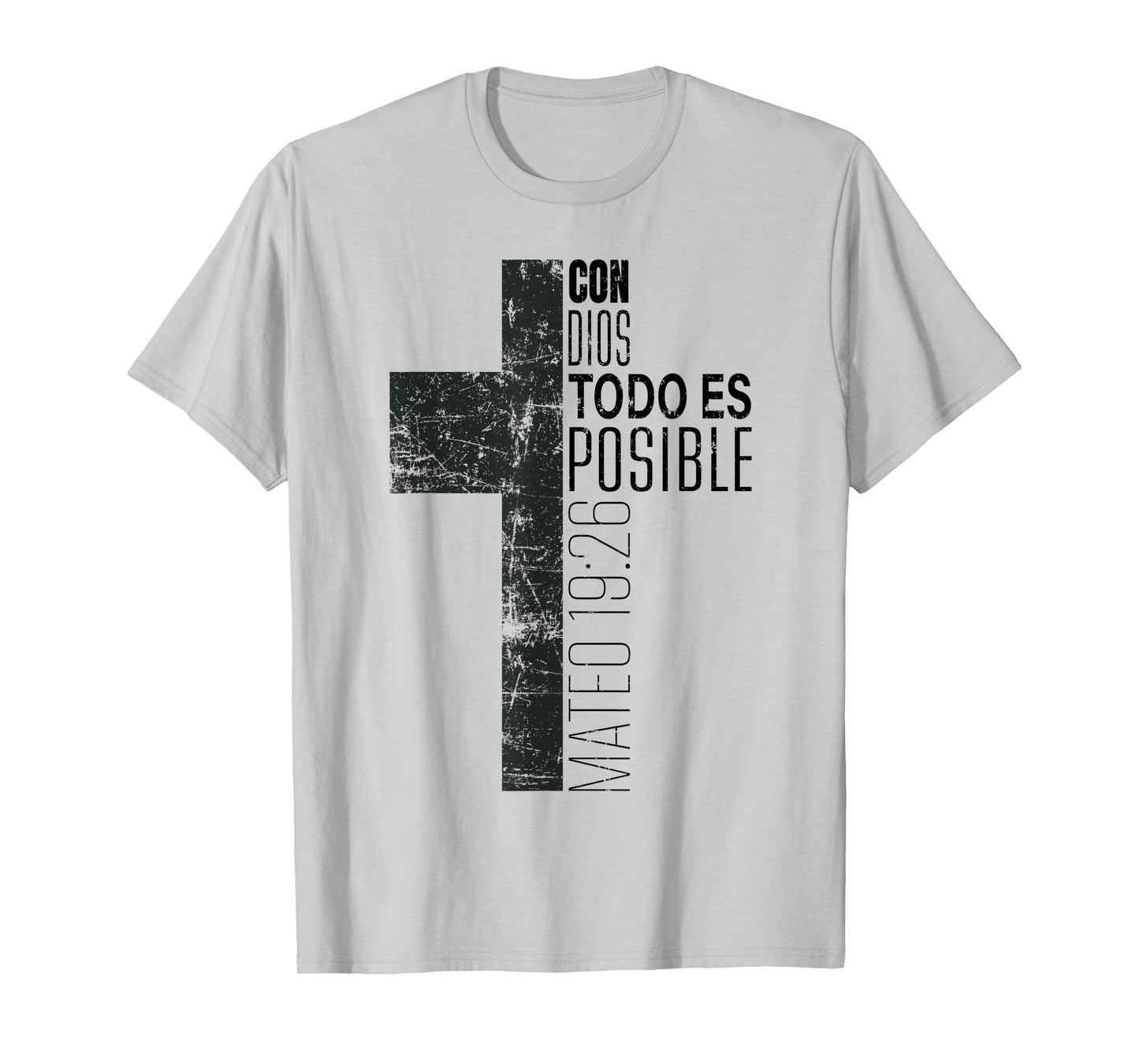 Vintage Christian Spanish Gifts Religious Bible Verse Cross T-Shirt