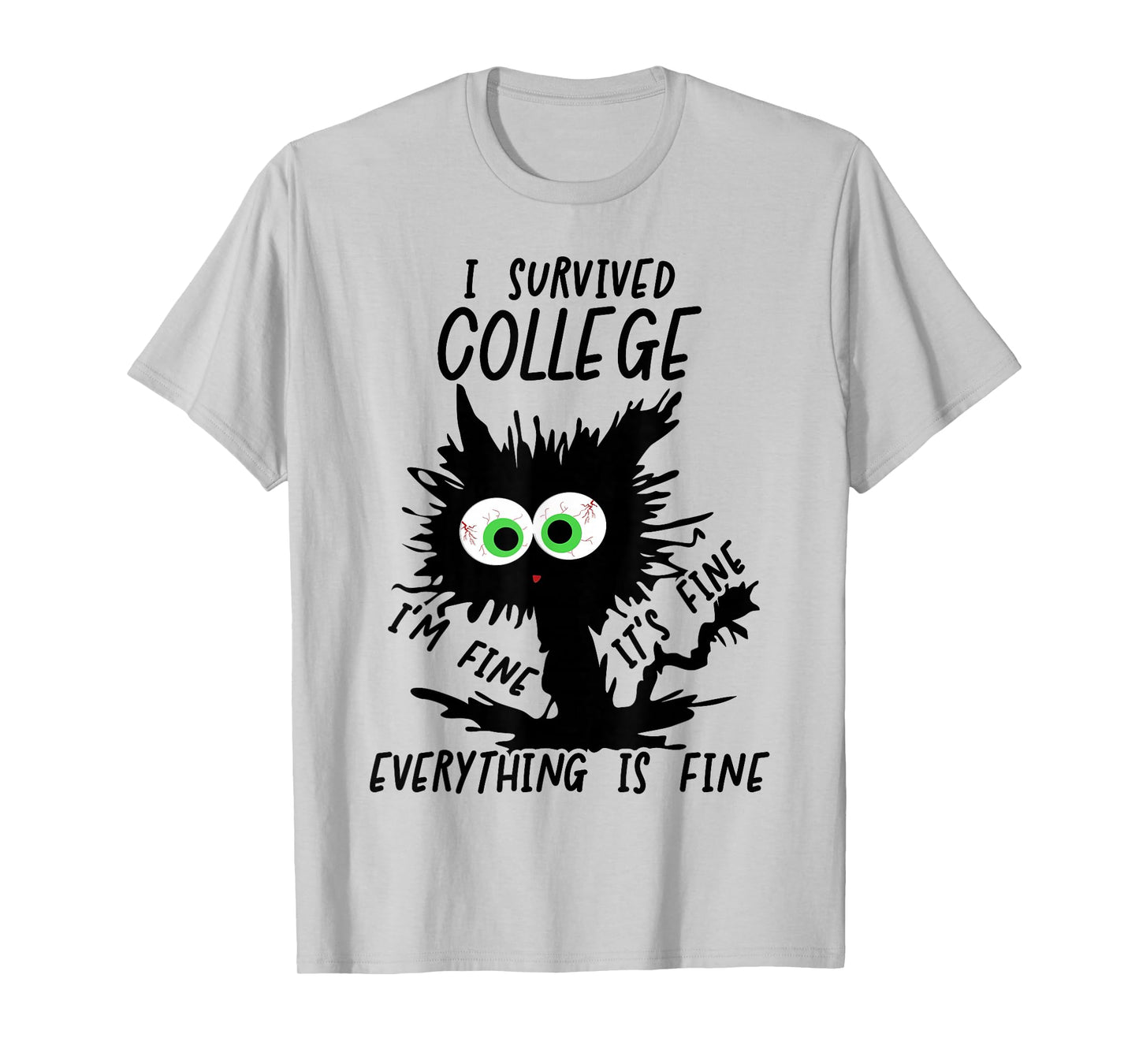 Funny College Grad 2025 I Survived College T-Shirt