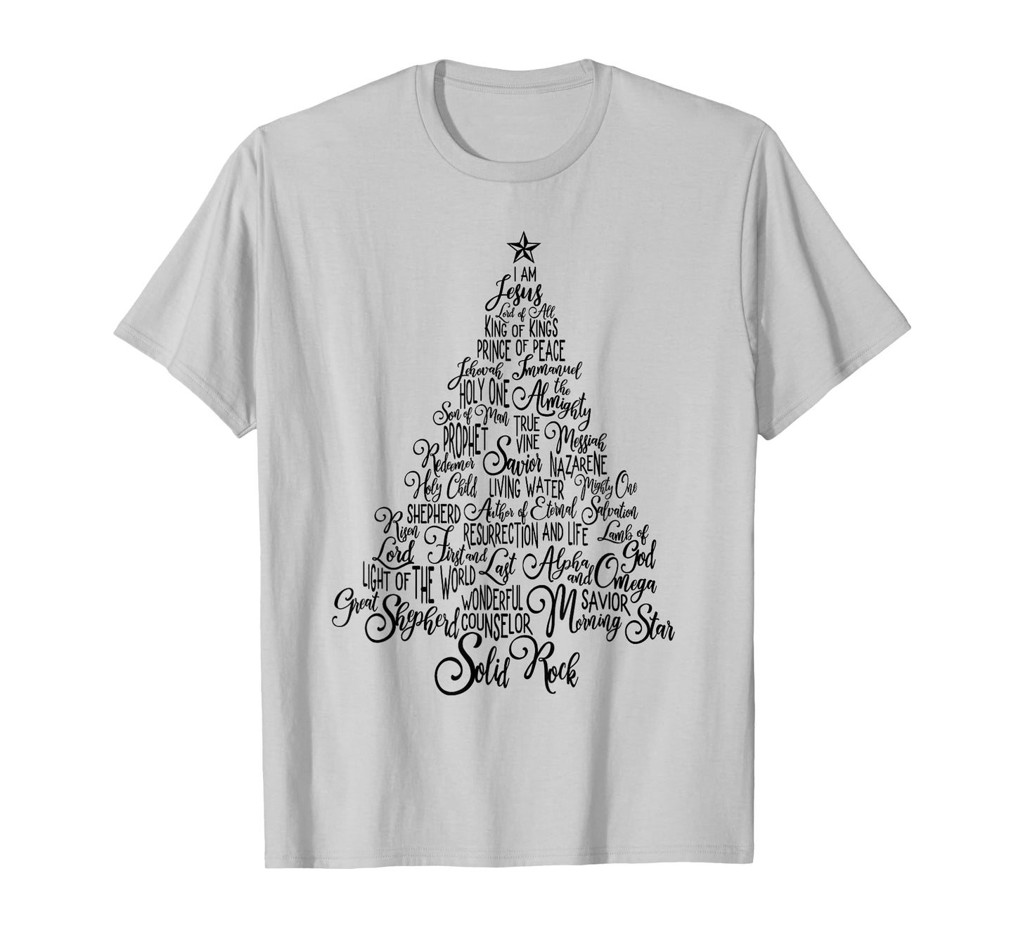 Names Of Jesus Christmas Tree Gift Amazing Xmas Tree Gift T-Shirt