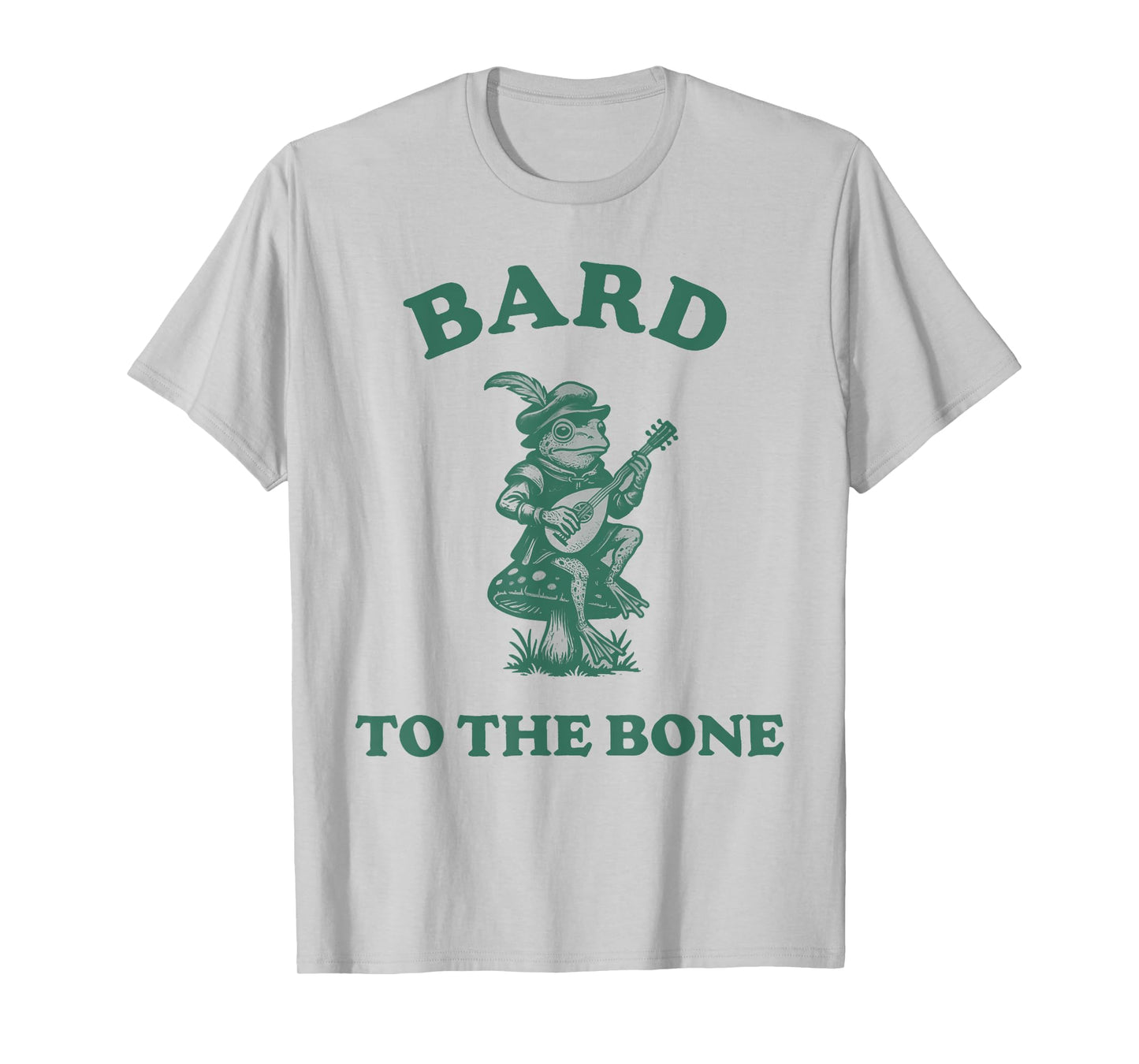 Bard To The Bone Funny Frog Lute Musician Quote T-Shirt