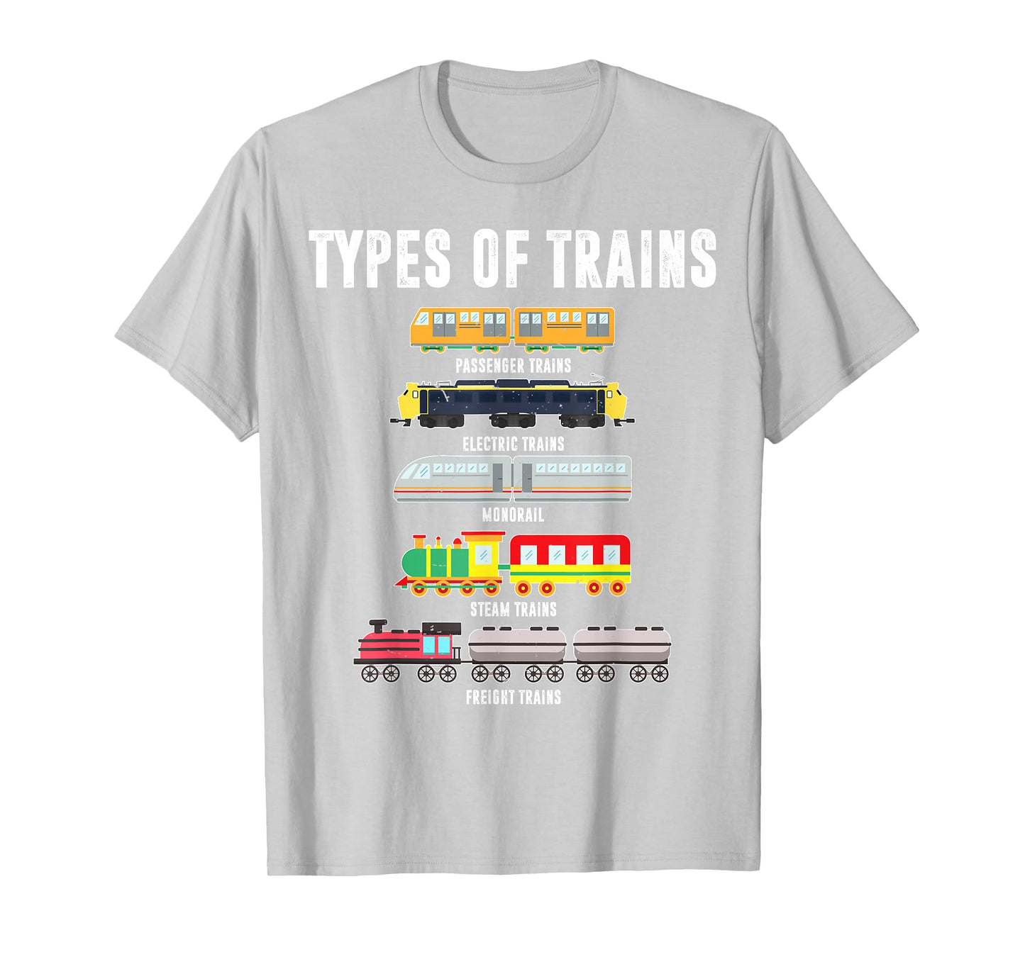 Types of Trains Shirt Toddler Boy Locomotive Railroad Baby T-Shirt