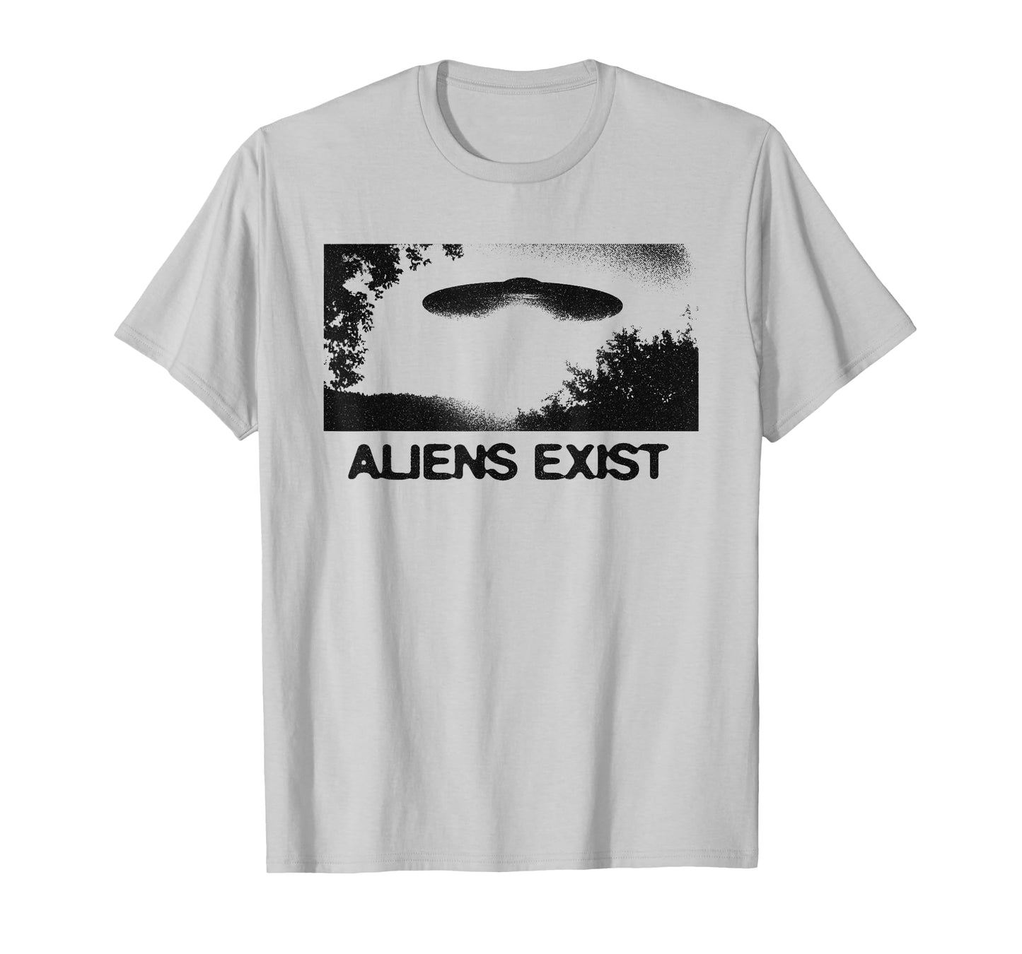 Aliens Exist UFO Sighting Retro Sci-Fi Graphic Tee T-Shirt