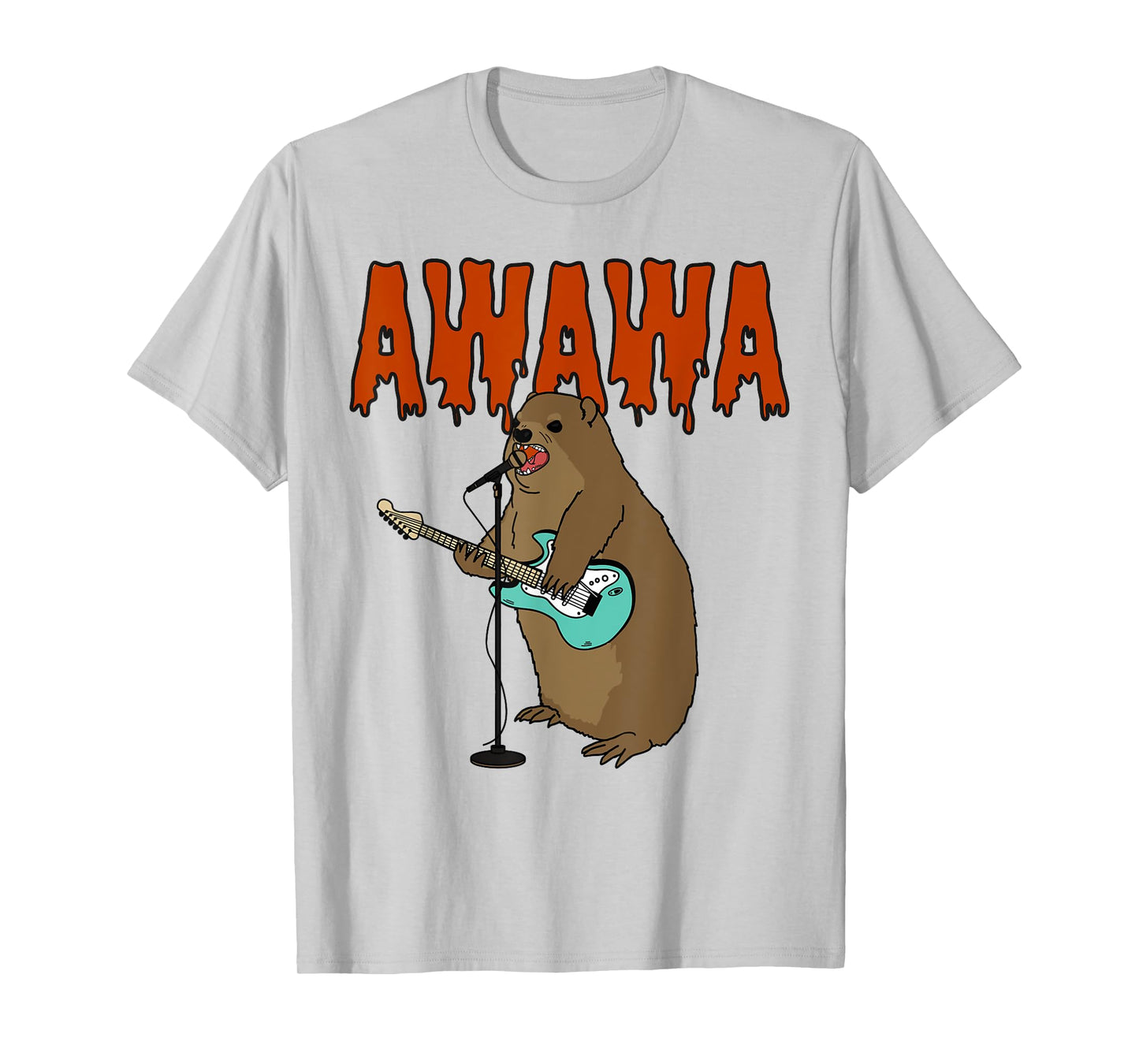 Rock Hyrax Awawa Cute Hyrax Meme Hyrax Lover Angry Hyrax T-Shirt