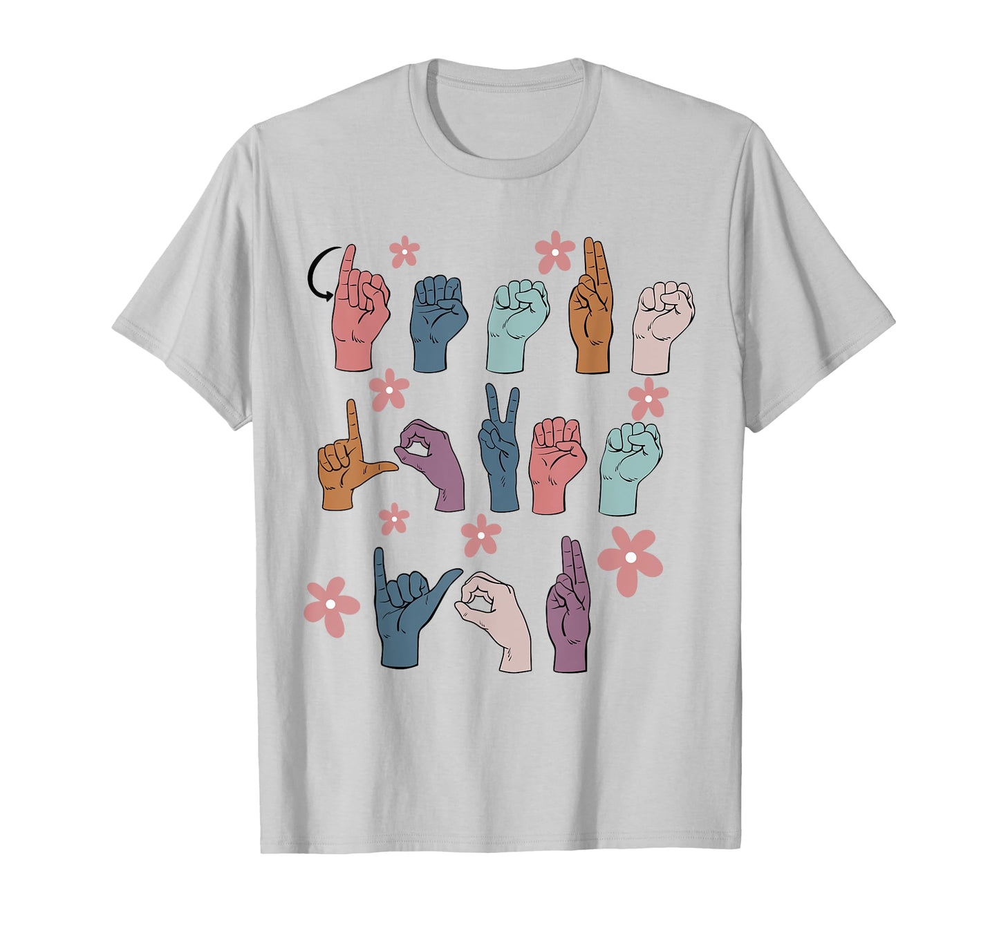 Jesus Loves You ASL Sign Language Christian Women Girls T-Shirt