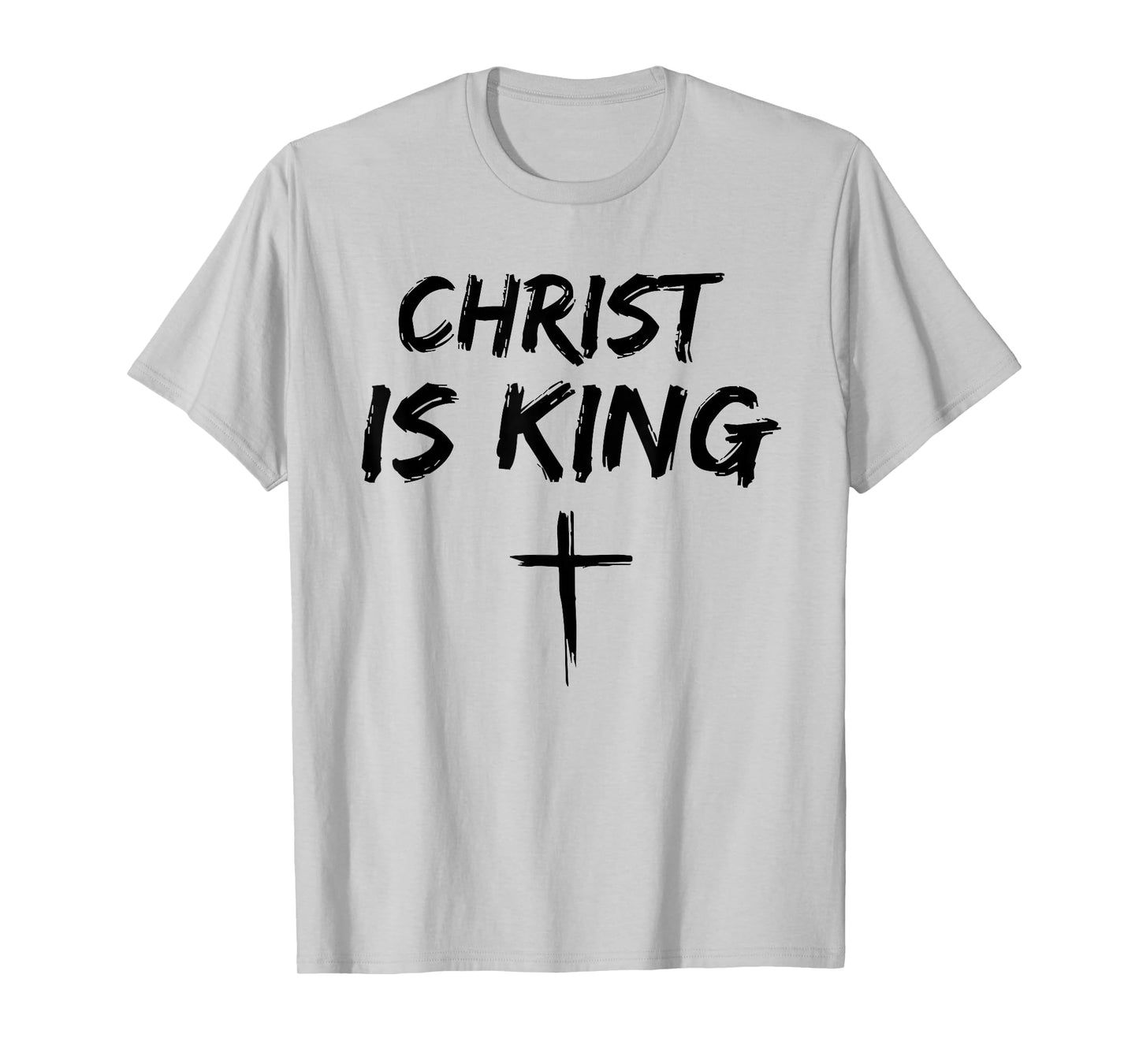 Jesus Christ is King Christian Cross God Faith Bible Minimal T-Shirt