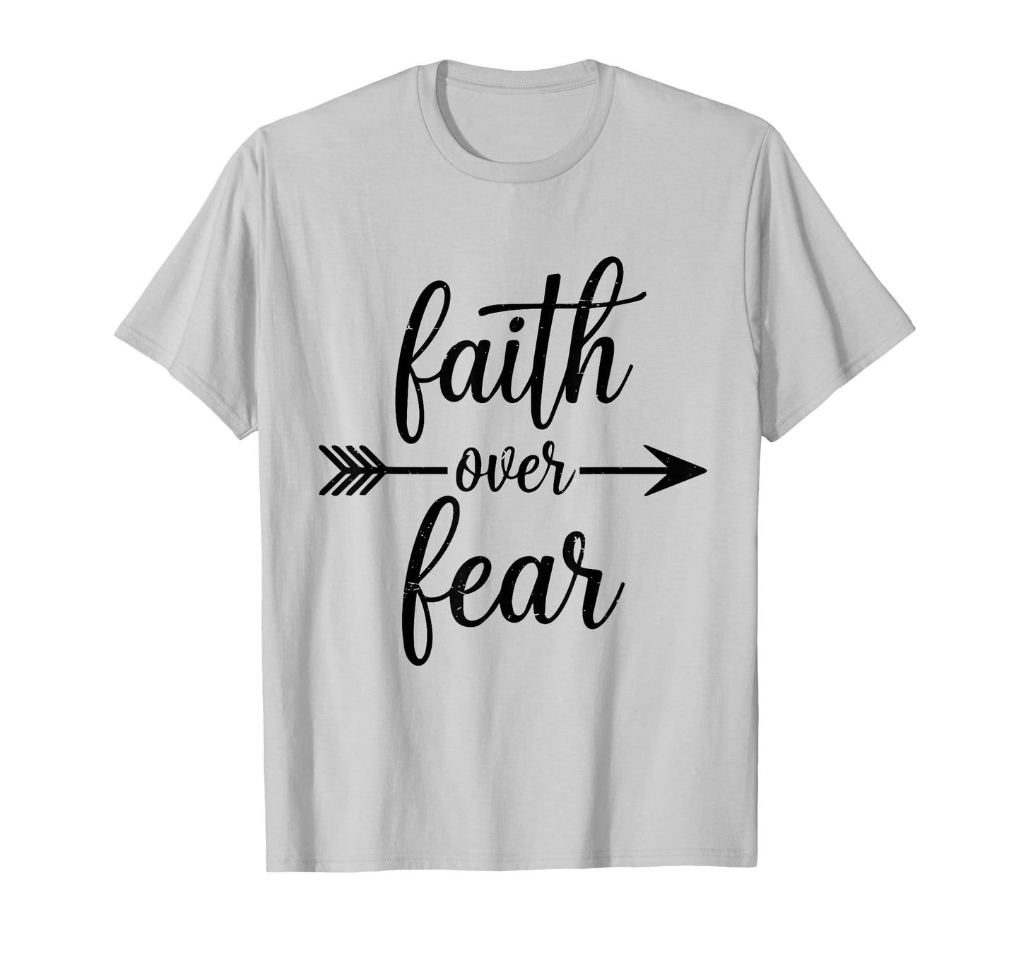 Cute Christian Faith Over Fear Teen Girl Bible Verse Church T-Shirt