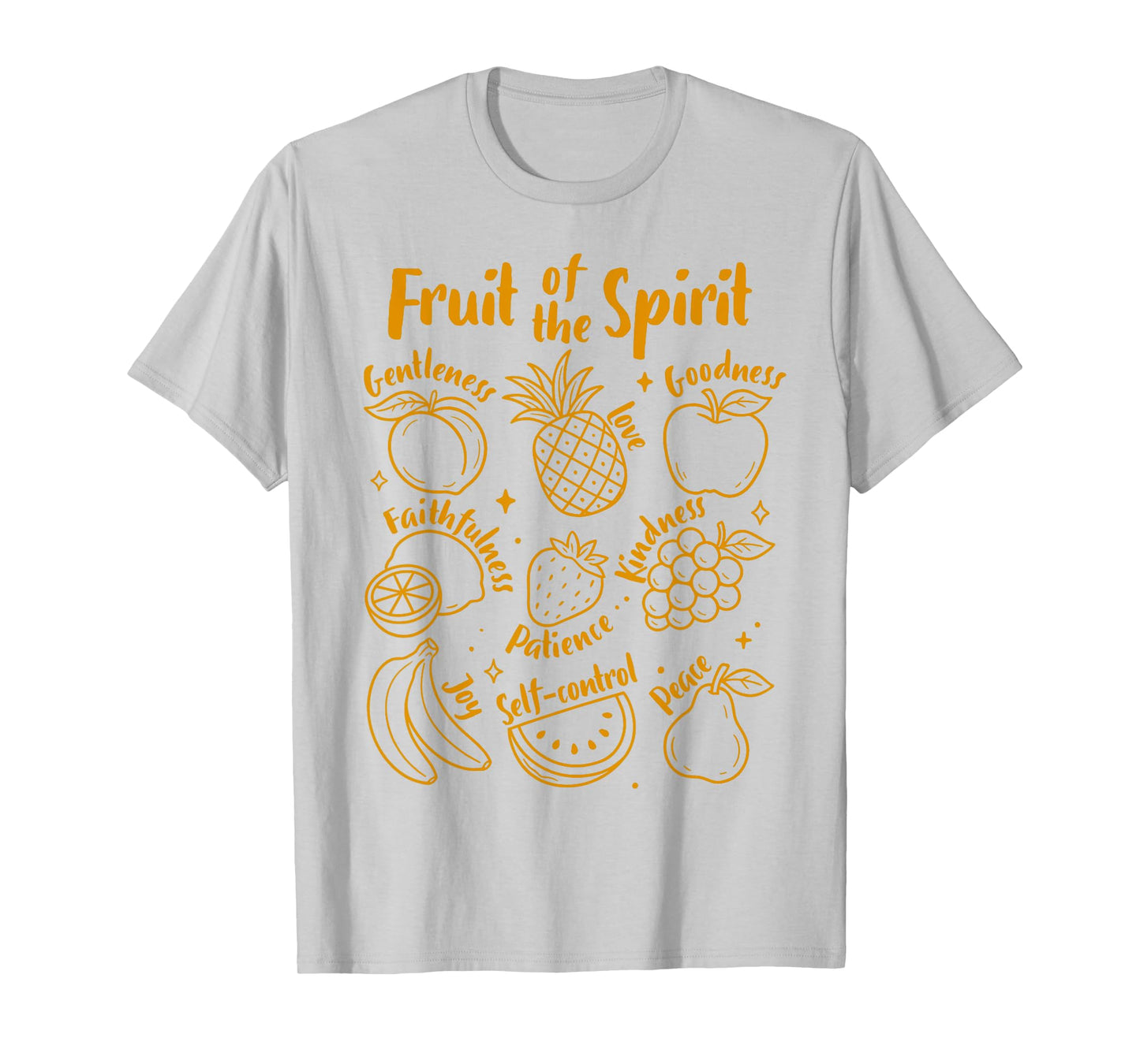 Fruit of The Spirit Christian Faith Jesus Religious Doodles T-Shirt