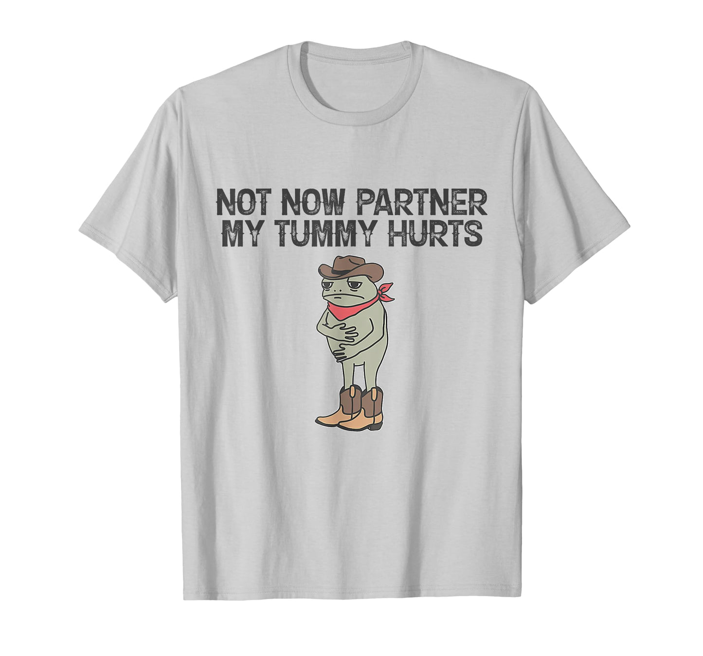 Not Now Partner My Tummy Hurts Funny Quote T-Shirt