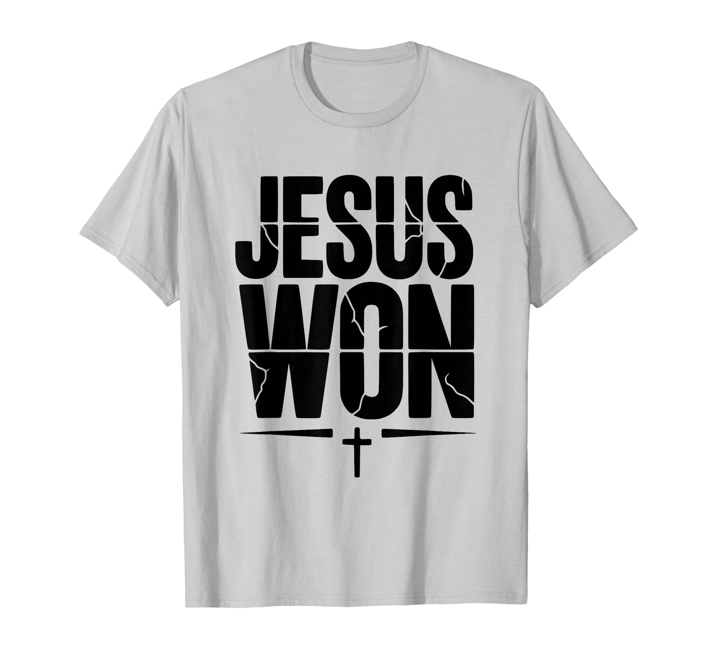 Jesus Won Victory Cross Faith Christian Belief T-Shirt