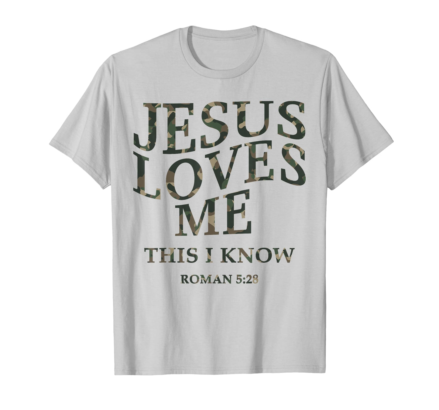 Camo Jesus Loves Me You Christian Youth Men God Son Brother T-Shirt