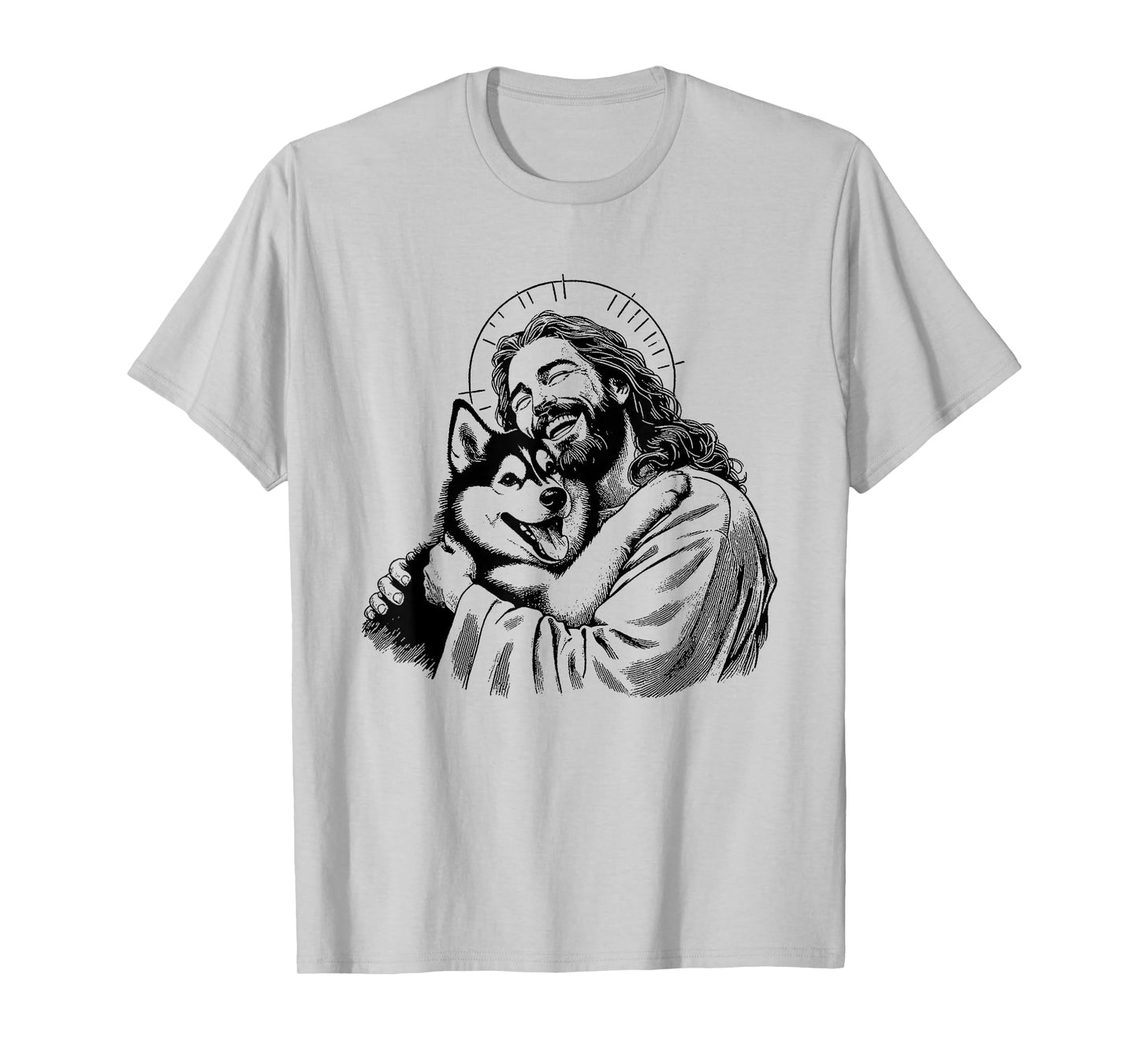 Jesus Siberian Husky - Funny Christian Religious Dog Lover T-Shirt for Men Women Girls Kids