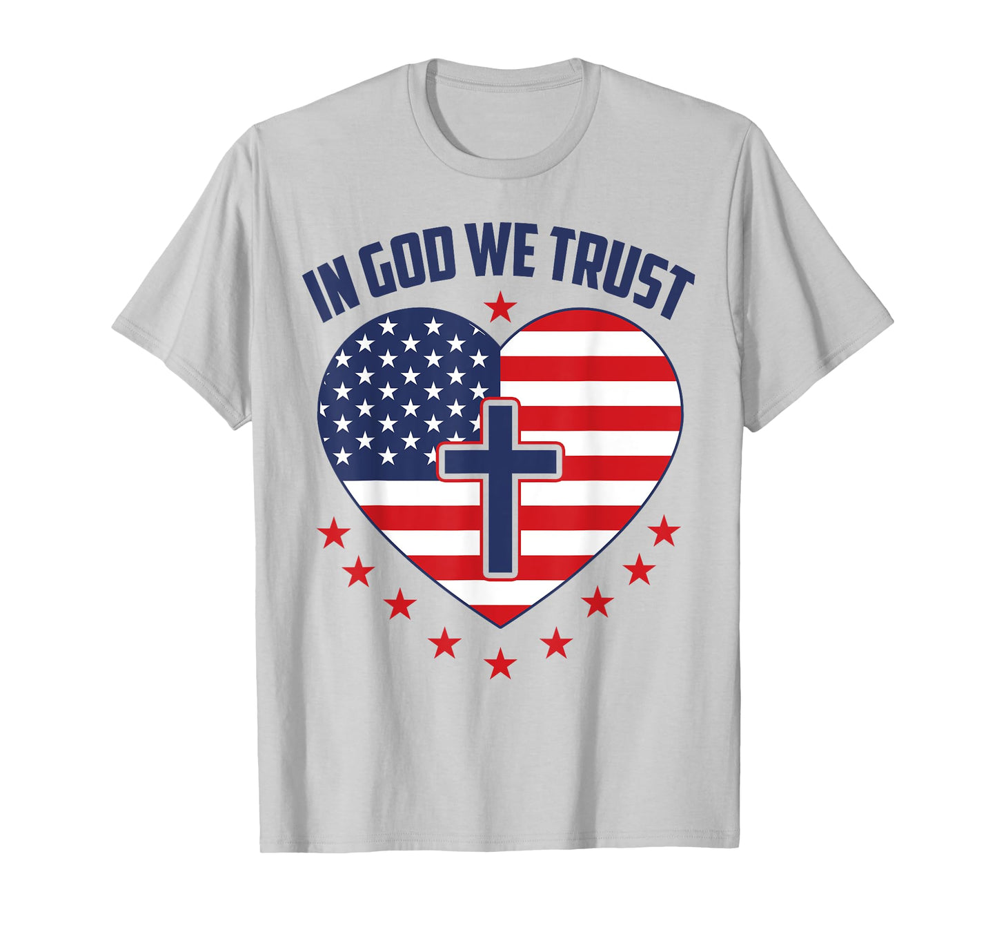 In God We Trust Christian Heart T-Shirt