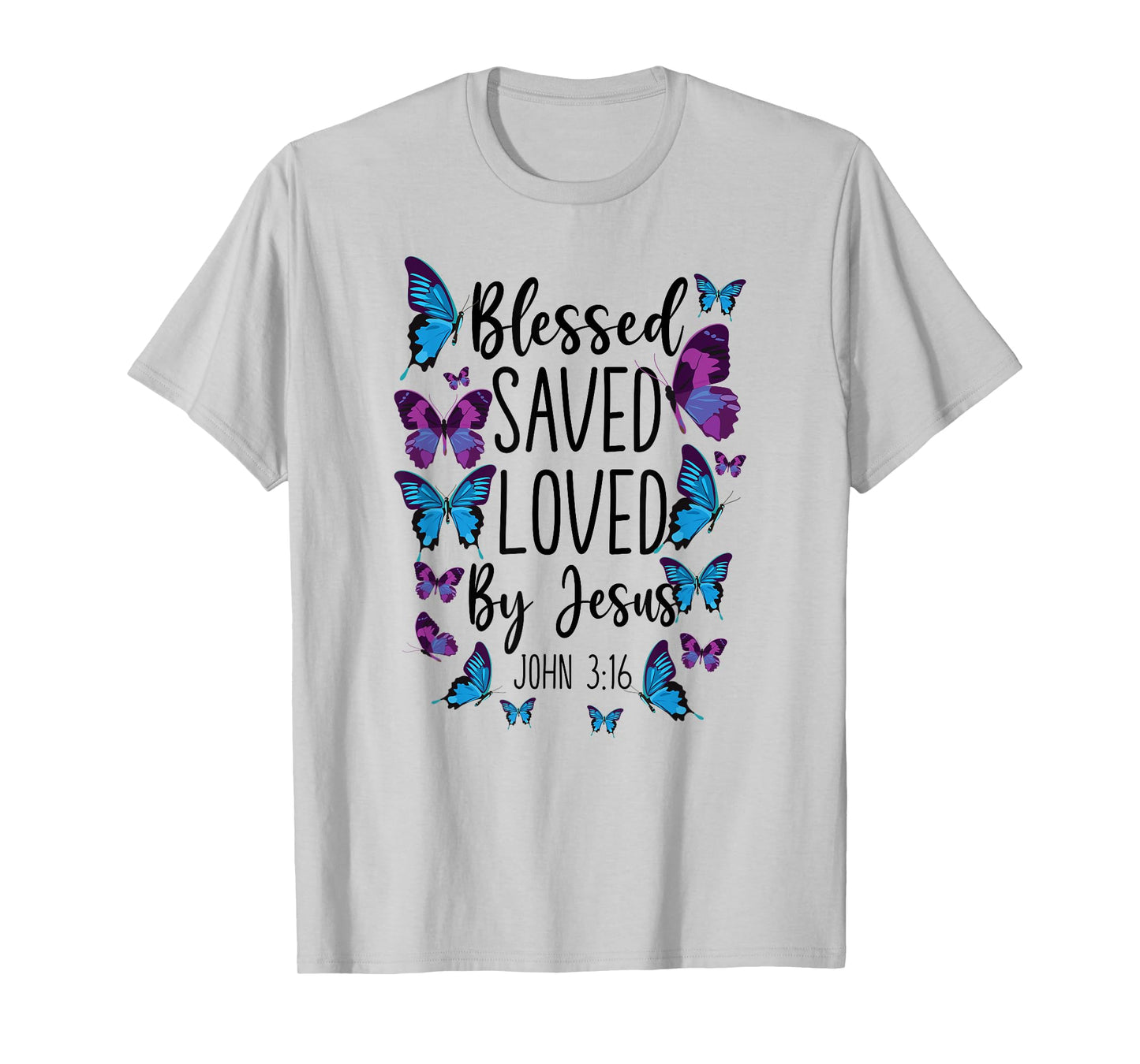 Christian Bible Verse Quote Butterfly John 3:16 T-Shirt
