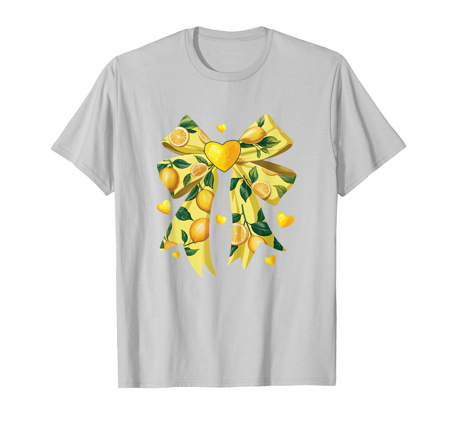 Lemon Fruit Coquette Bow For Women Girls Summer Vacation T-Shirt