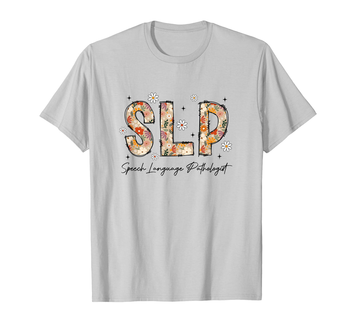 Speech Therapy Retro Flower Speech Language Pathologist Slp T-Shirt