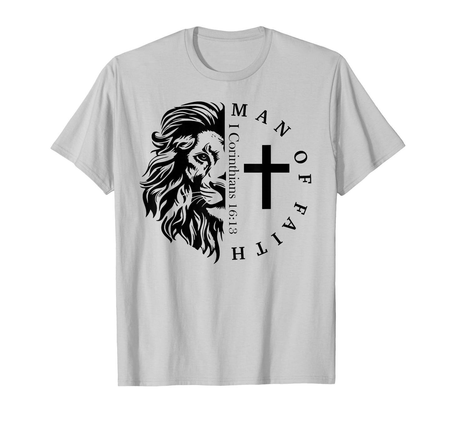 Jesus Man of Faith Christian Cross God Faith Bible Pray T-Shirt