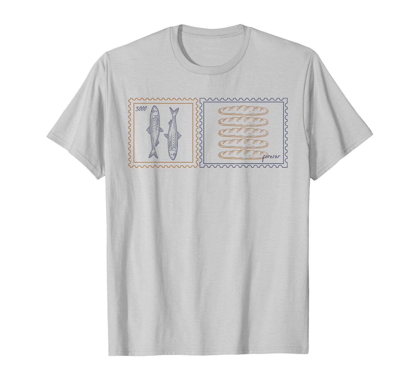 Fisherman Aesthetic Christian, 5000 Loaves & Fish by Jesus T-Shirt