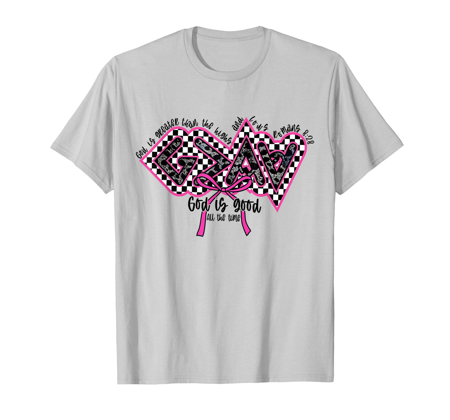 Christian God Is Good All The Time Jesus Coquette Bow T-Shirt