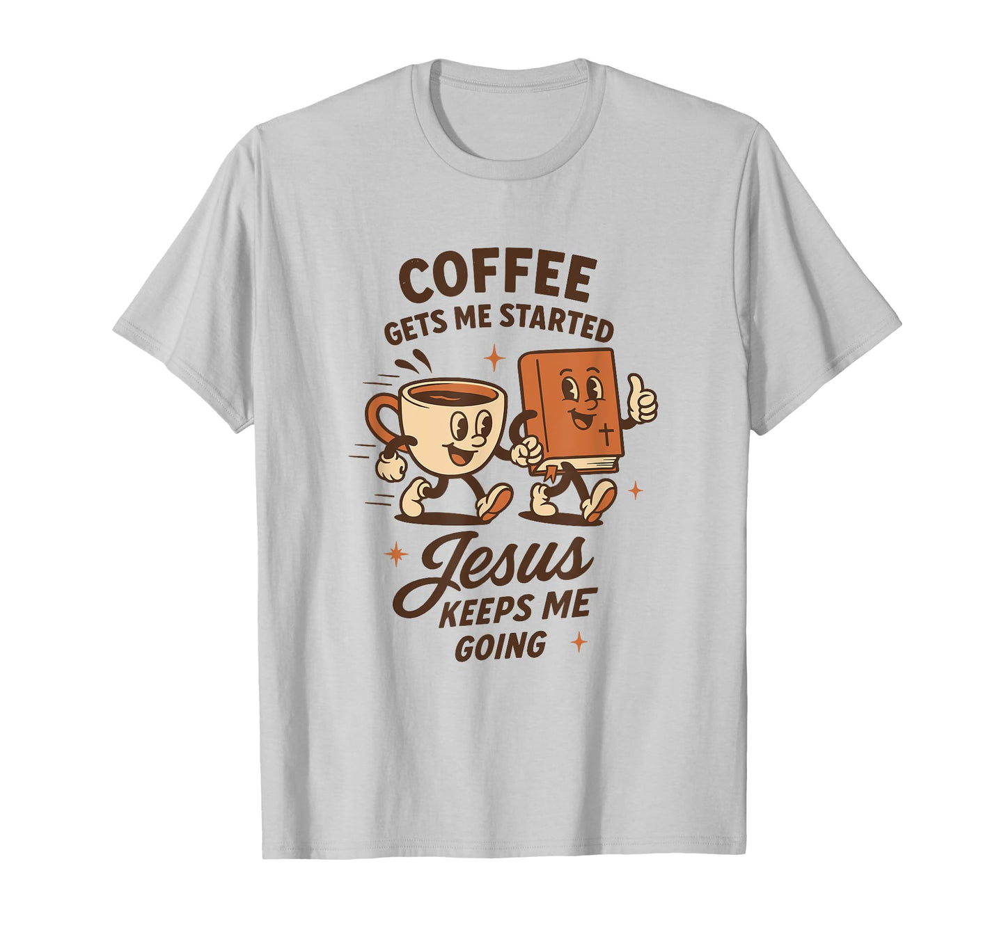 Coffee and Jesus Retro Christian Faith Based Coffee Lover T-Shirt