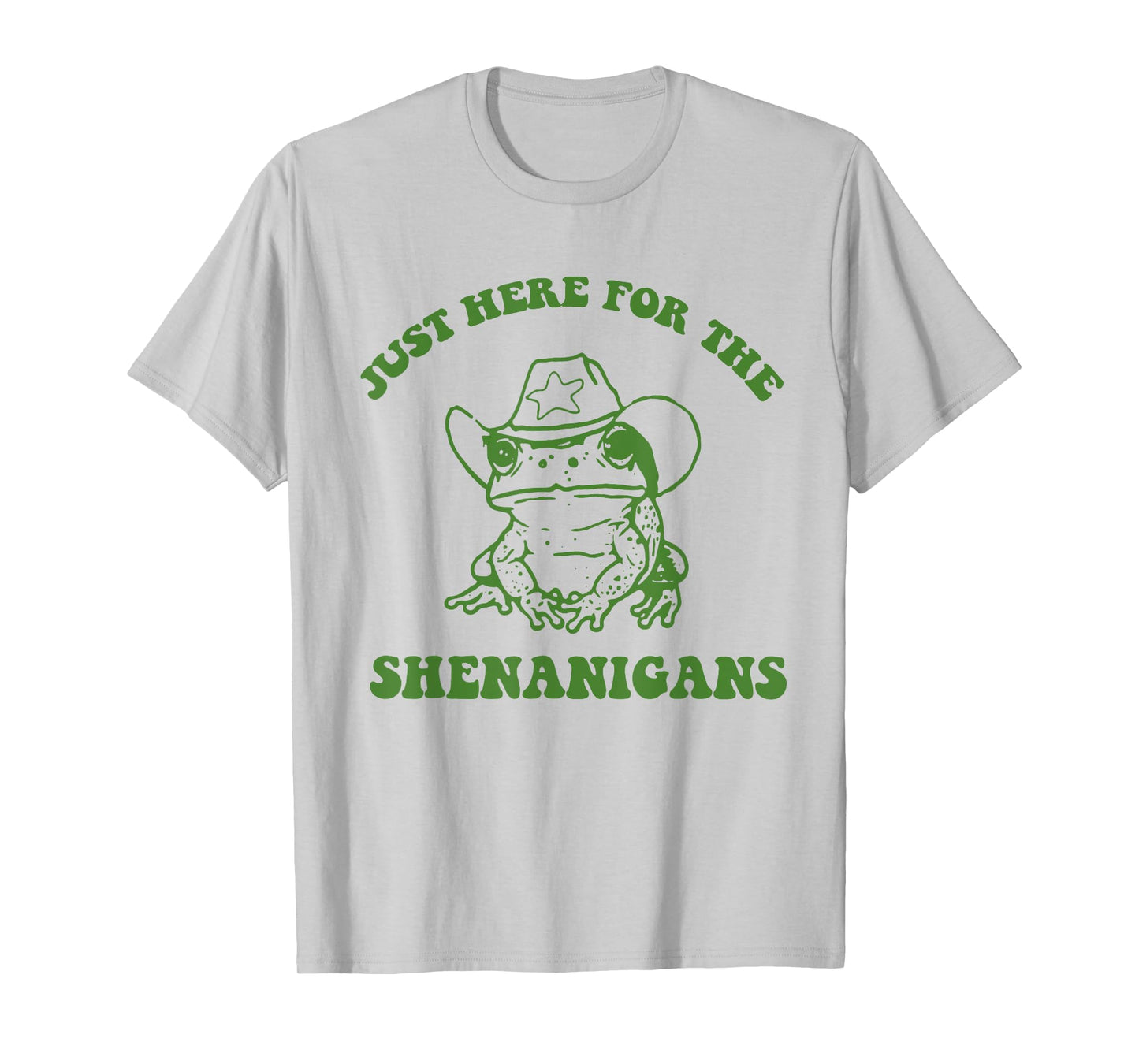 Just Here for the Shenanigans Funny Frog St Patrick Day T-Shirt