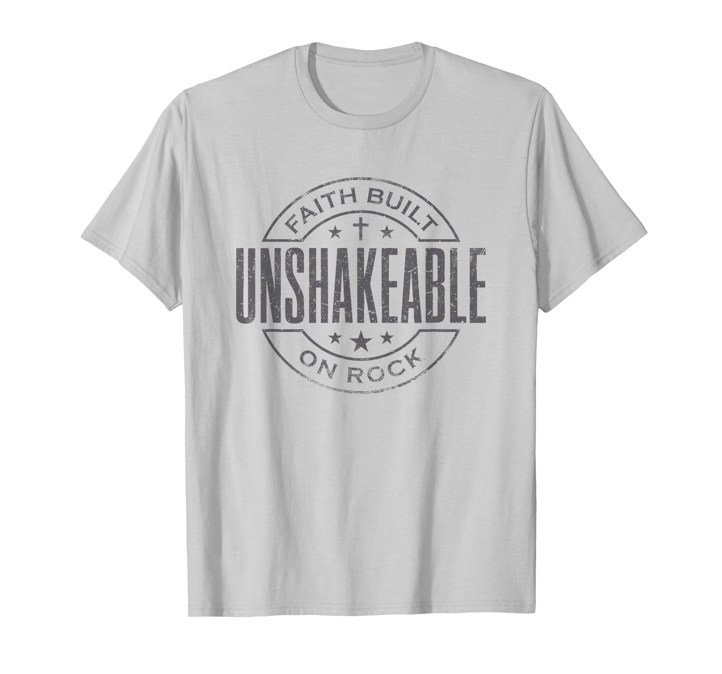 Unshakeable Faith Built On Rock Bible Christian T-Shirt