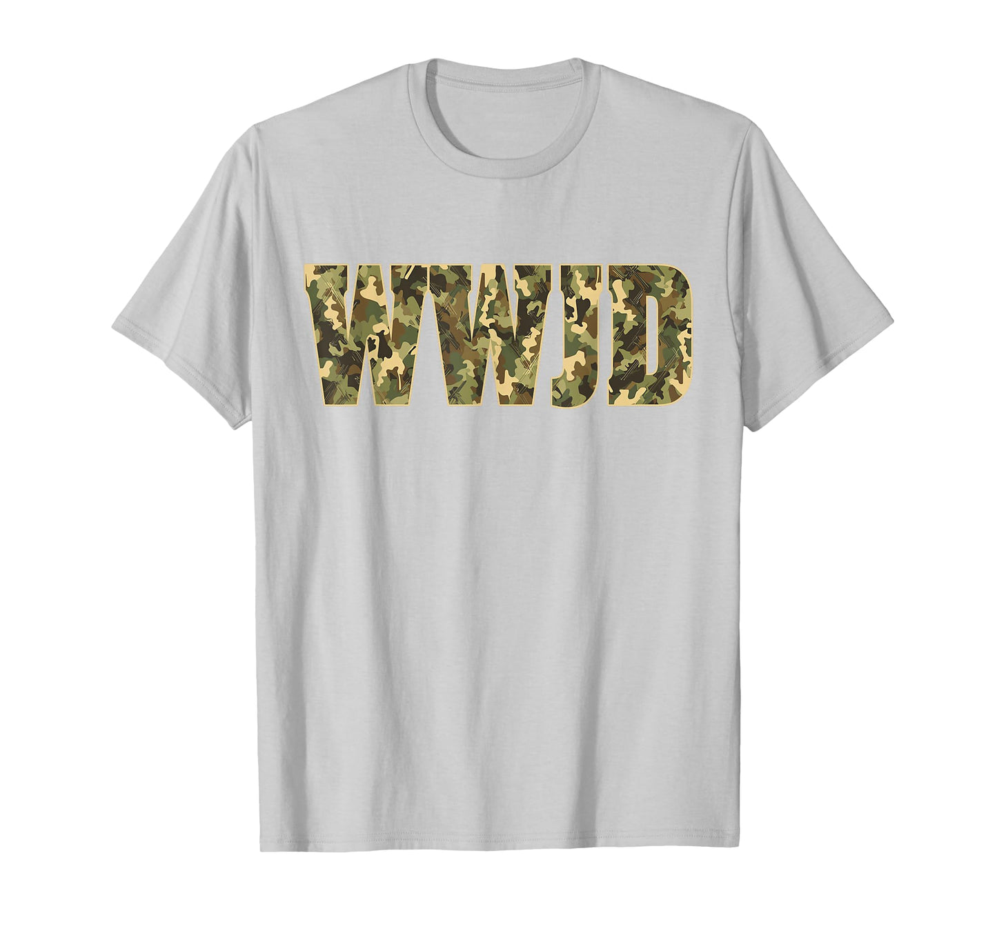 WWJD What Would Jesus Do Camo Christian Bible Faith T-Shirt