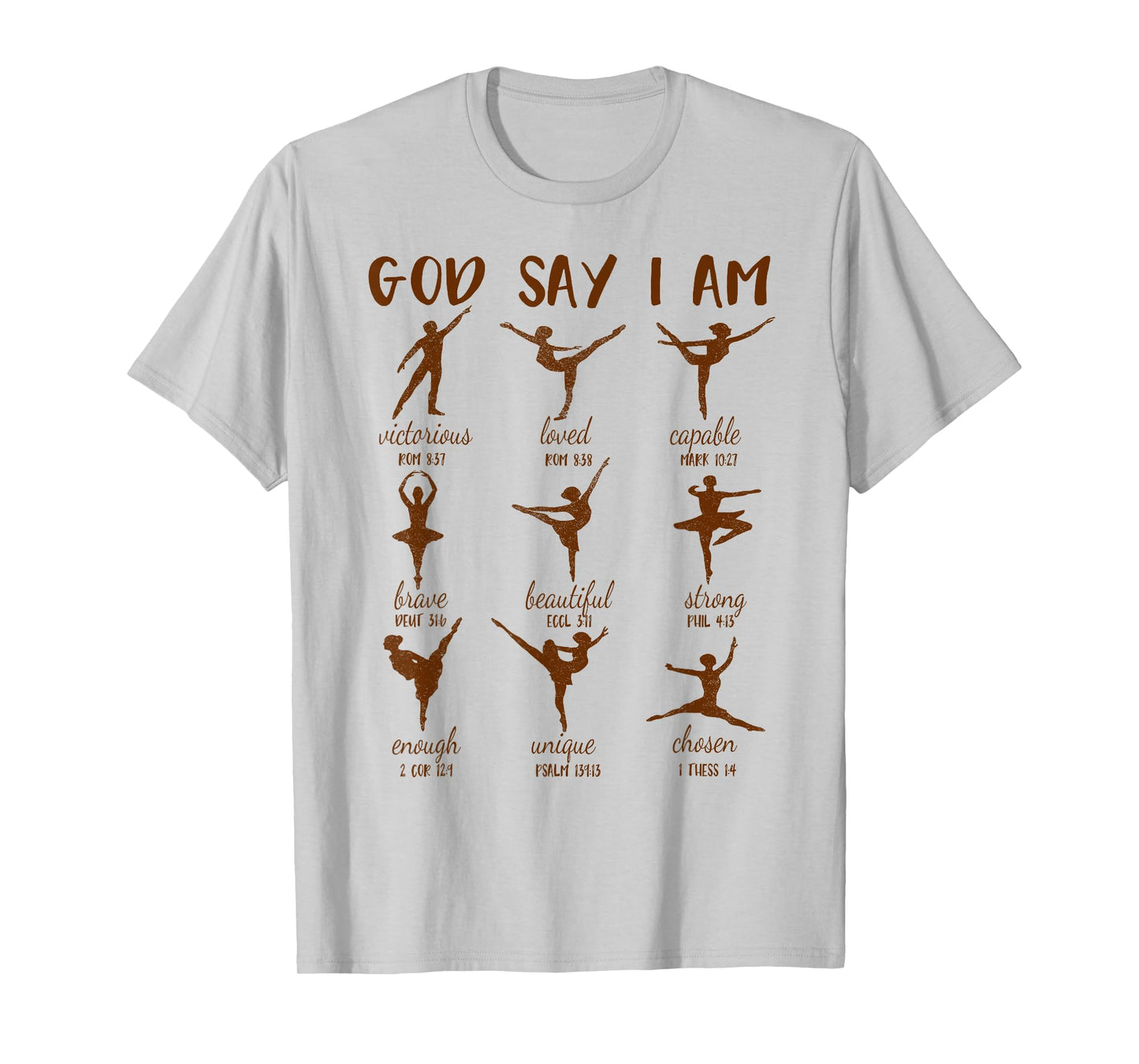 Dancing Lover Ballet Ballerina Bible Verse God Says I'm T-Shirt