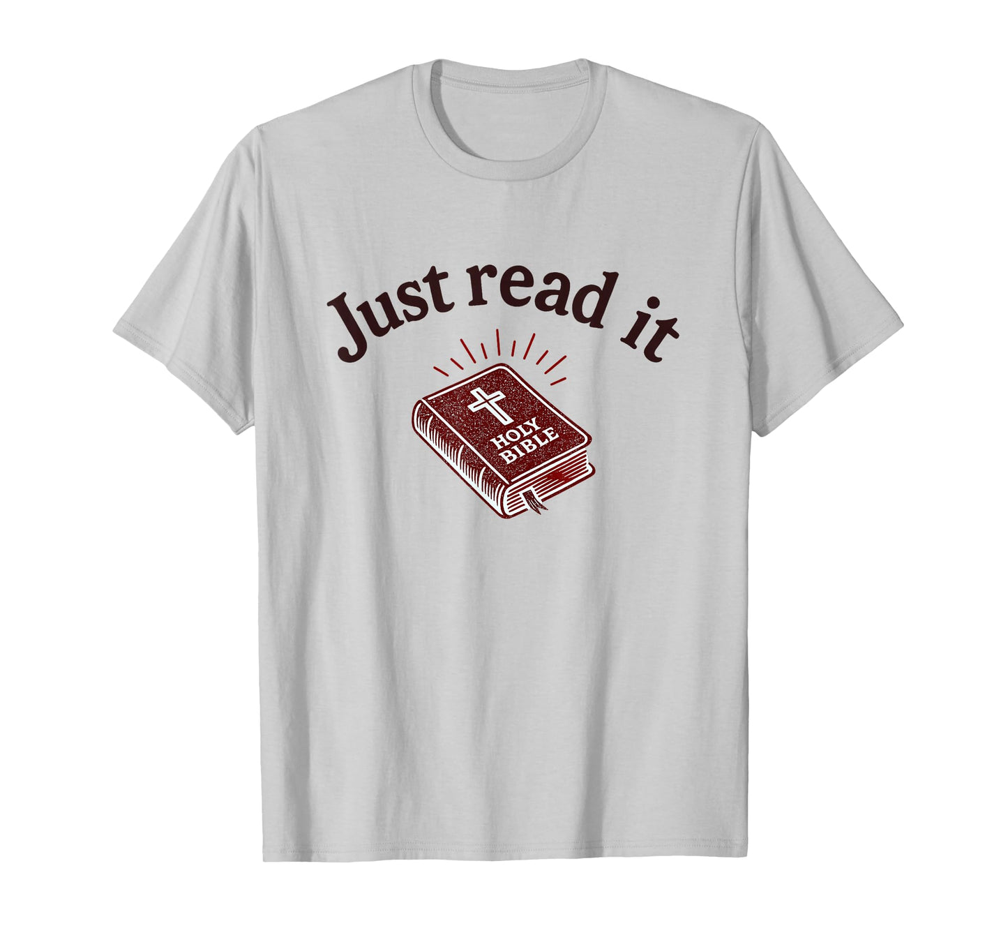 Just Read It - Bible Cartoon Cross | Christian Religious T-Shirt