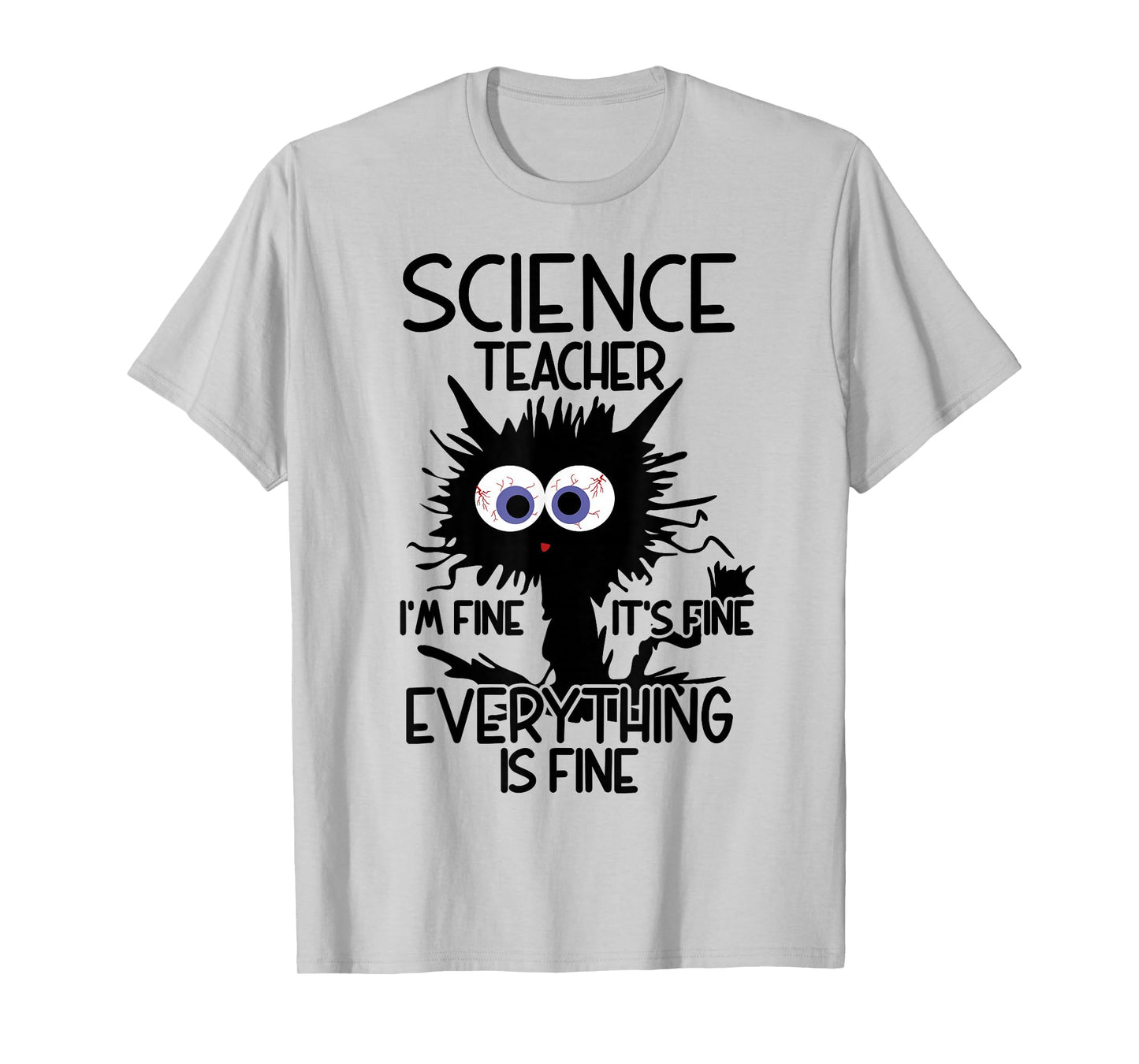 Science Teacher Appreciation Merch Unisex-Adults, Unisex-Youth Grey Classic Fit Modern Science Theme Cartoon T-Shirt