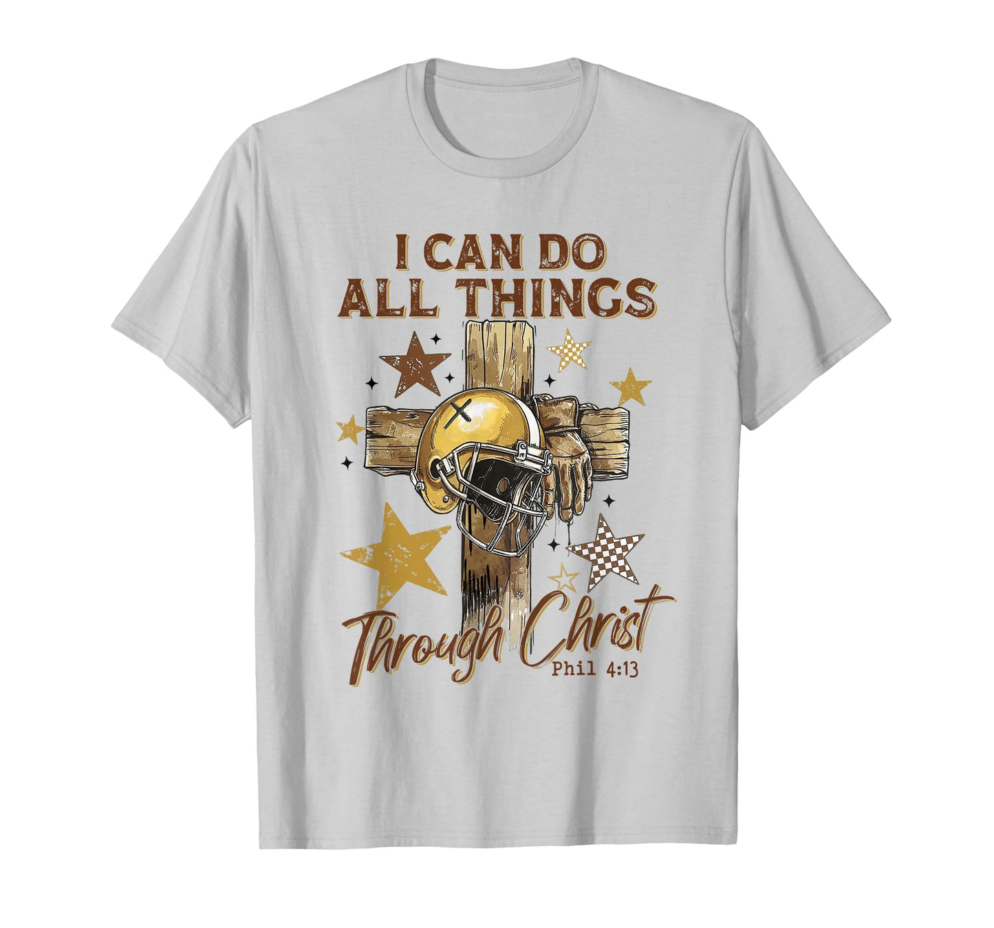 I Can Do All Things Through Christ Game Day Football Season T-Shirt