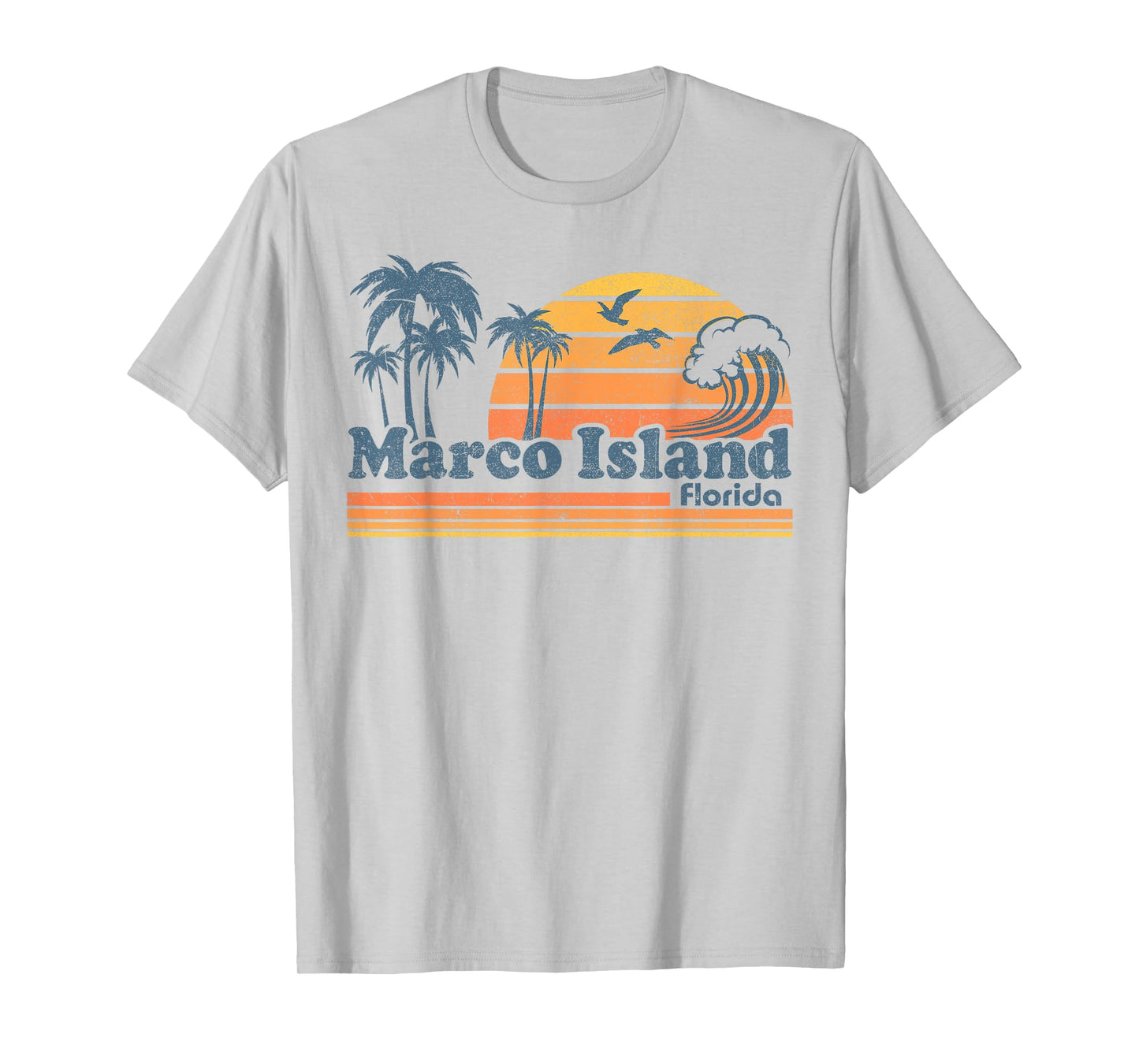 Marco Island Florida Beach Vintage Spring Break 70s Retro T-Shirt