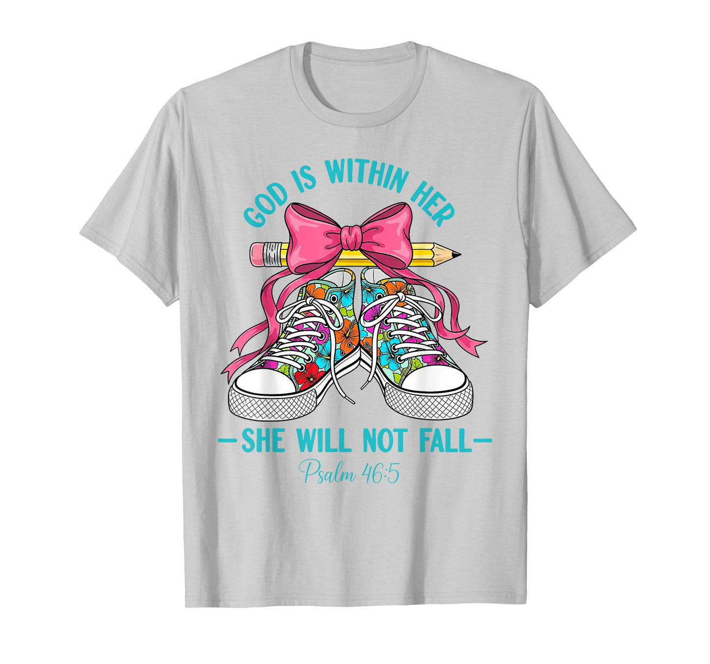 God Is Within Her She Will Not Fall Christian Back To School T-Shirt