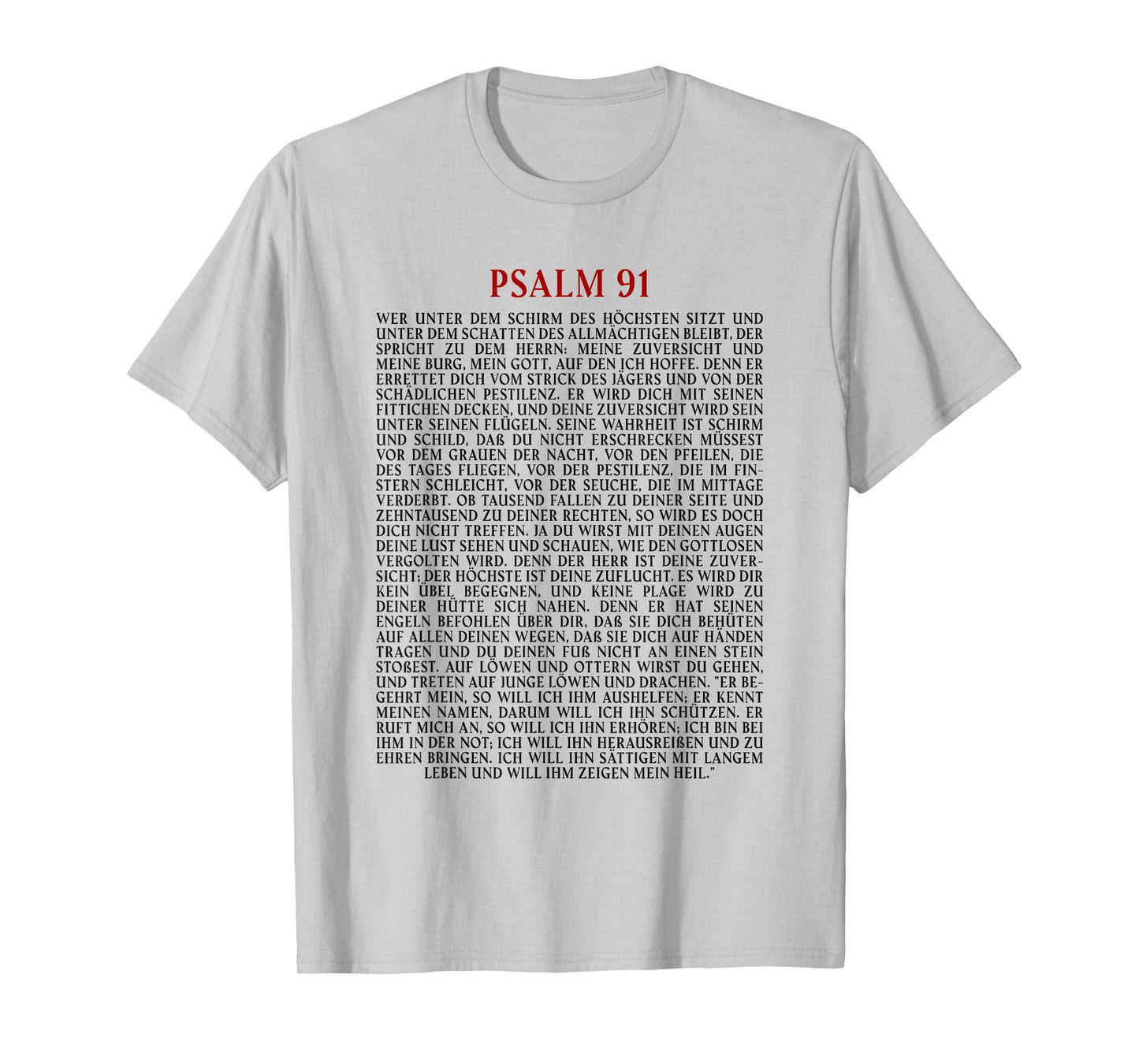 Psalms 91 Bible Verse Protection Safety Blessing (GERMAN) T-Shirt